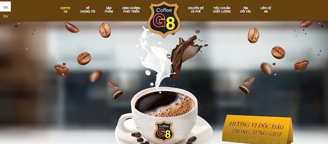 [congcaphe] Thiết kế Website Web quán cafe - g8coffeecom