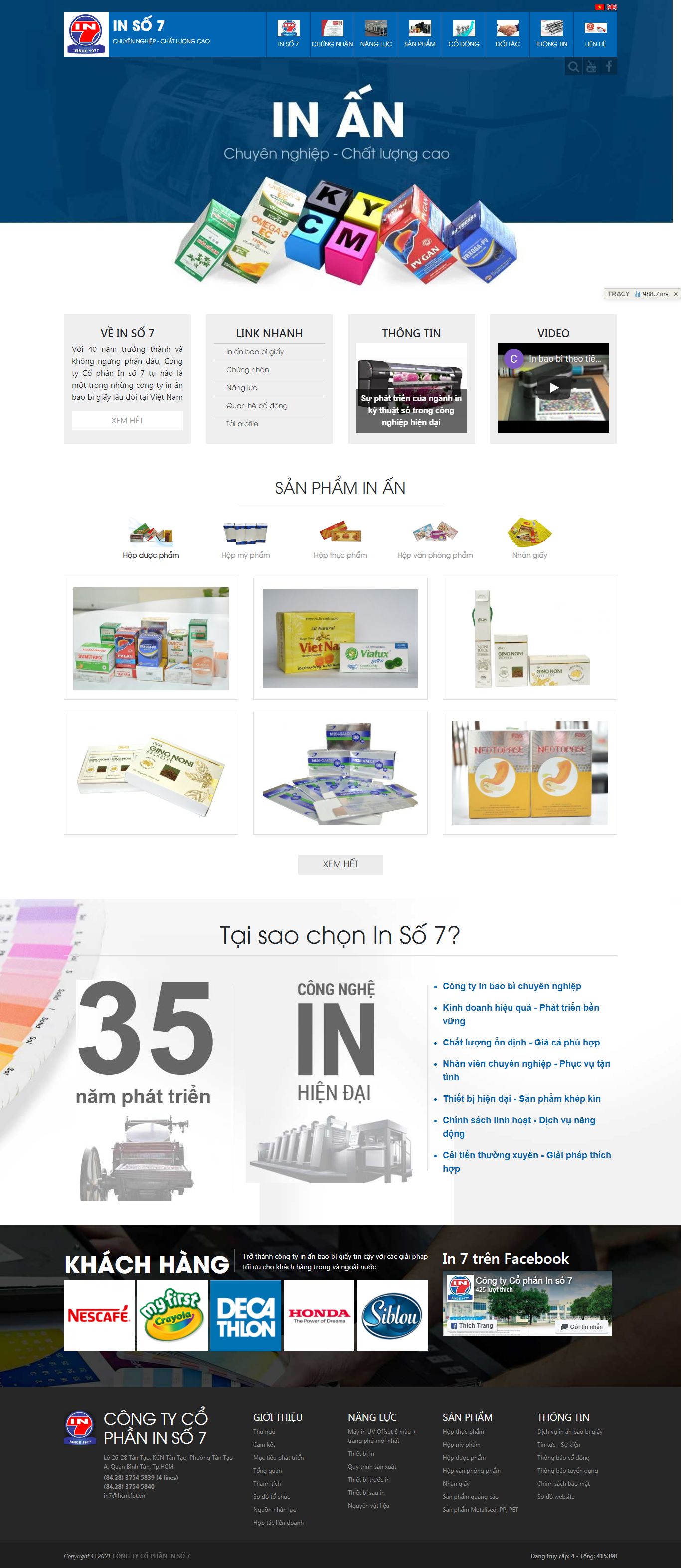 Thiết kế Website Web sản phẩm - wwwin7comvn