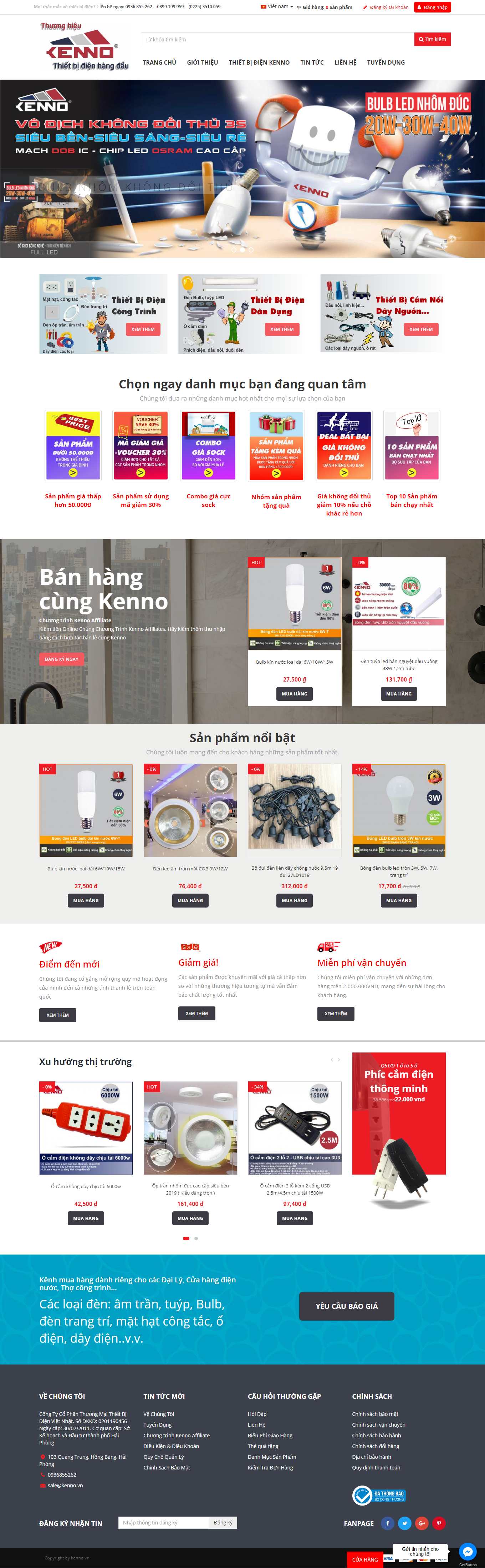 [sunhouse] Thiết kế Website Web đồ gia dụng - kennovn