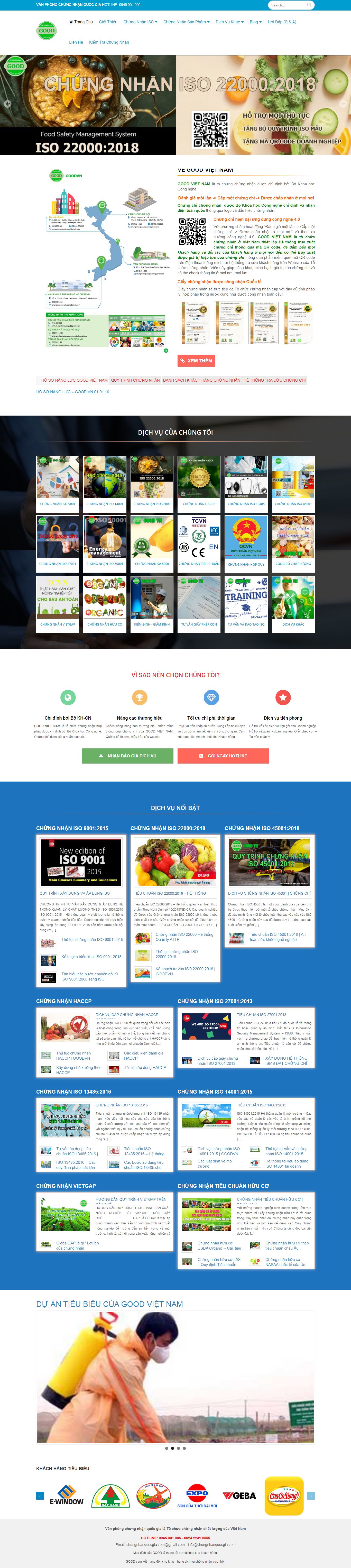 Thiết kế Website Web sản phẩm - chungnhanquocgiacom