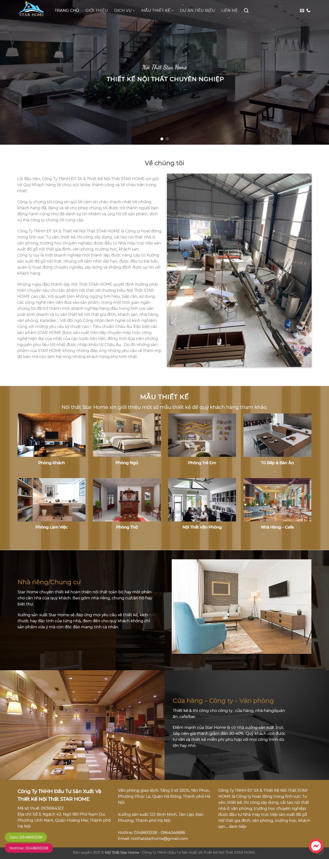 [chonoithat] Thiết kế Website Web uy tín - noithatstarhomecom