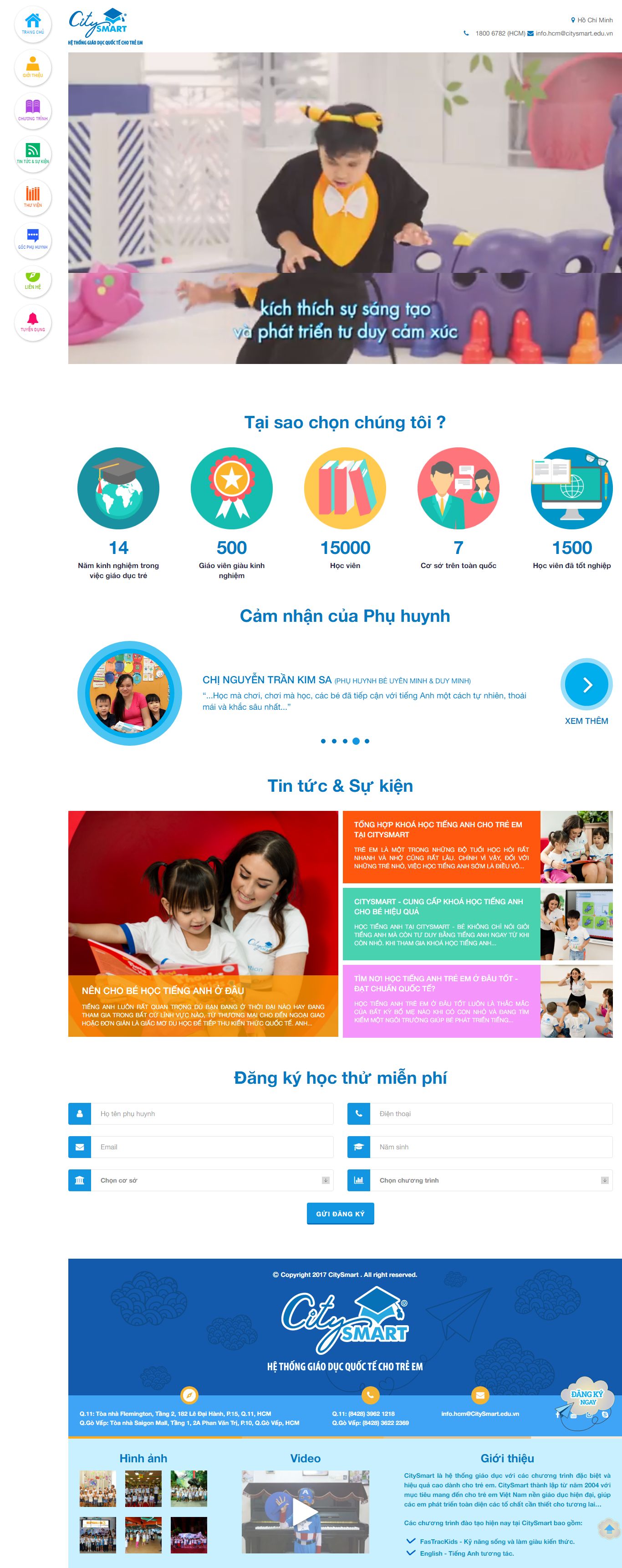 [growgreen] Thiết kế Website Web giáo dục - citysmarteduvn