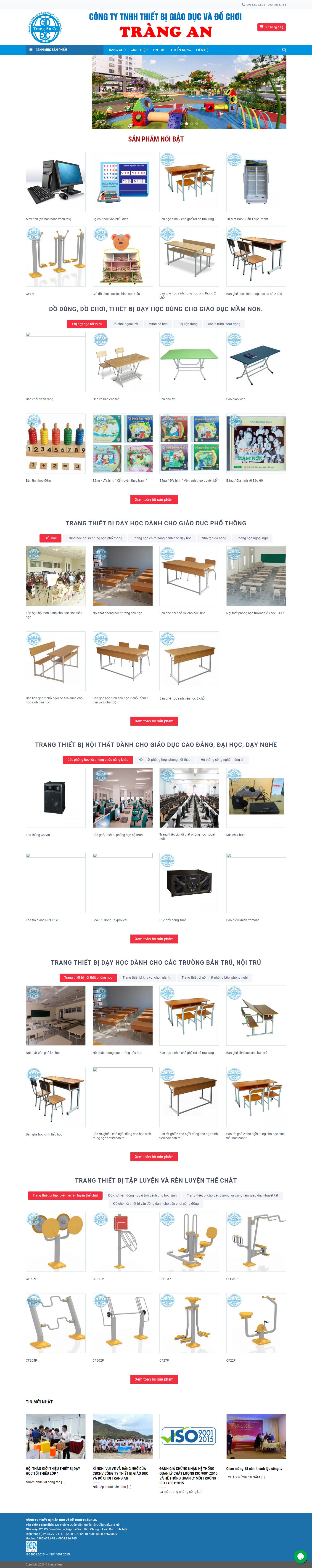 [growgreen] Thiết kế Website Web giáo dục - trangantoyscomvn