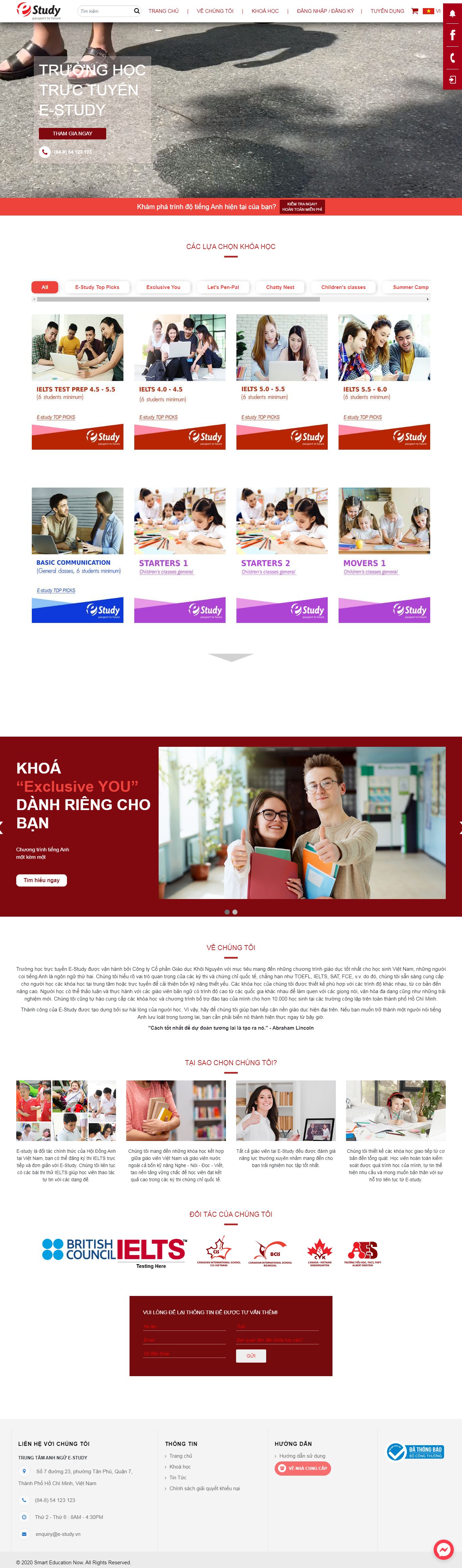 [baosongngu] Thiết kế Website Web học tiếng anh - e-studyvn