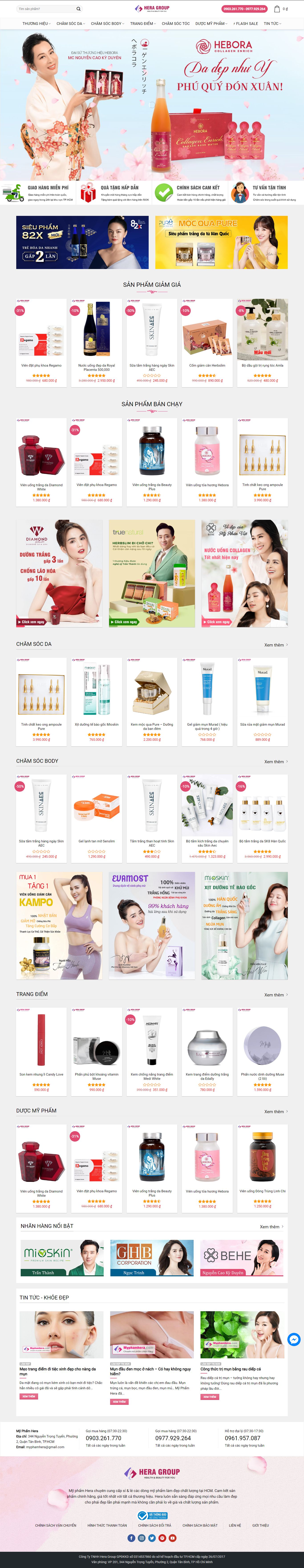 [myphamnhat] Thiết kế Website Web mỹ phẩm - myphamheracom