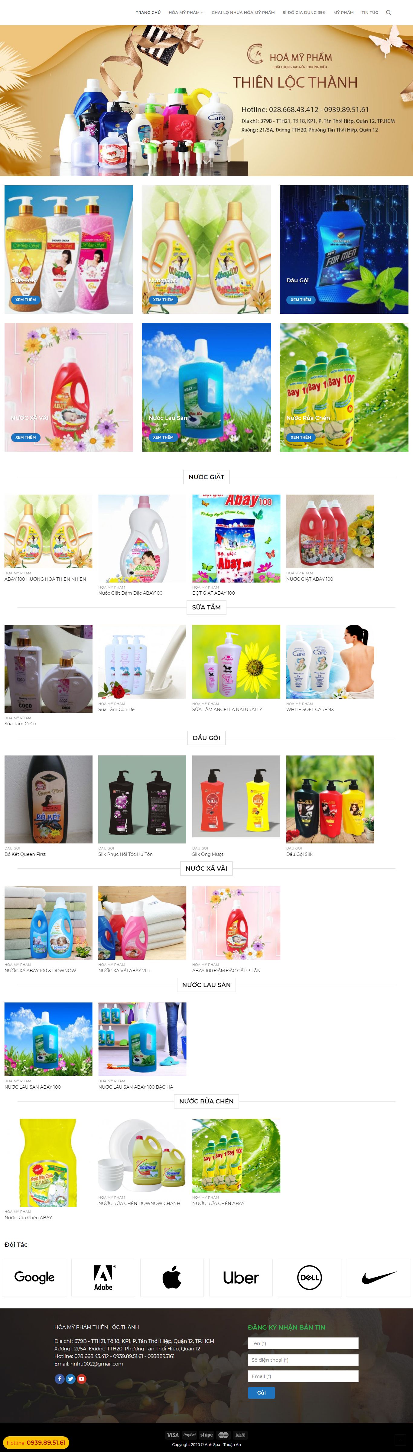 [myphamnhat] Thiết kế Website Web mỹ phẩm - hoamyphamthienlocthanhcom