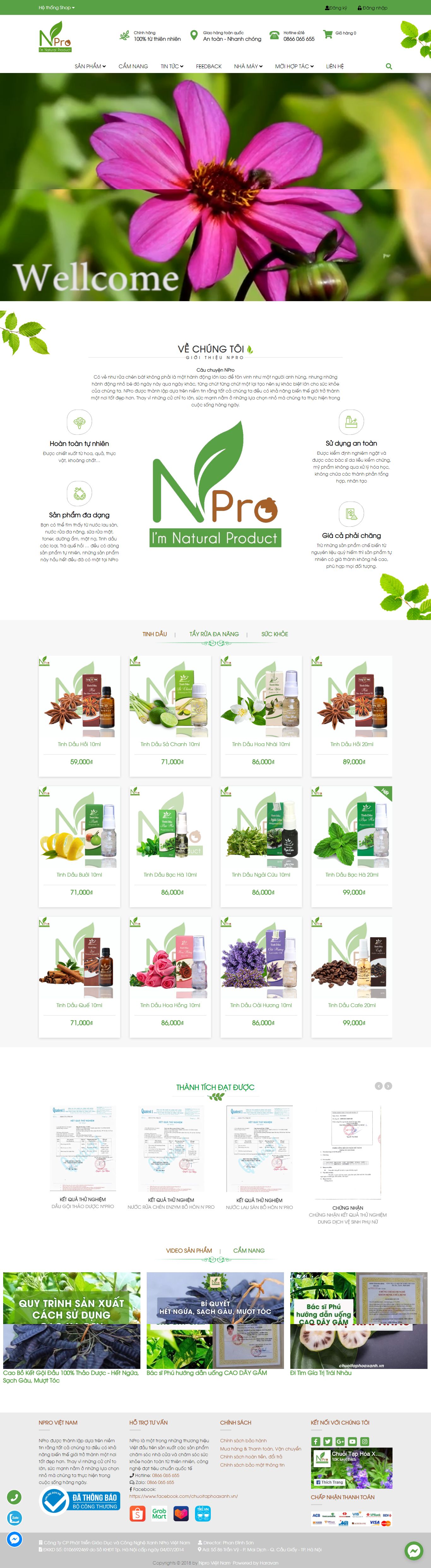 [myphamnhat] Thiết kế Website Web mỹ phẩm - chuoitaphoaxanhvn