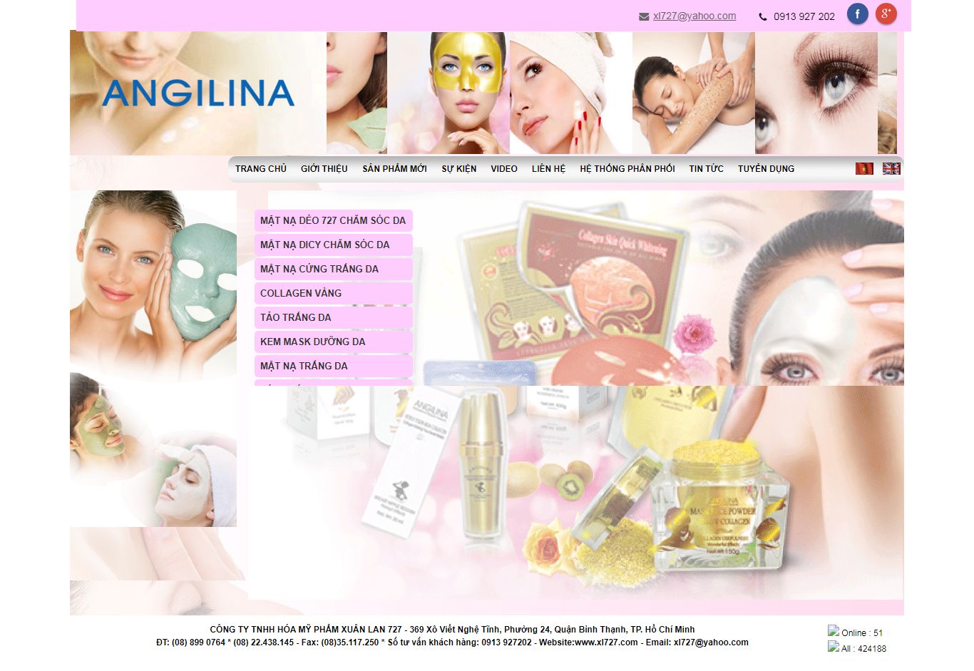 [myphamnhat] Thiết kế Website Web mỹ phẩm - xl727com