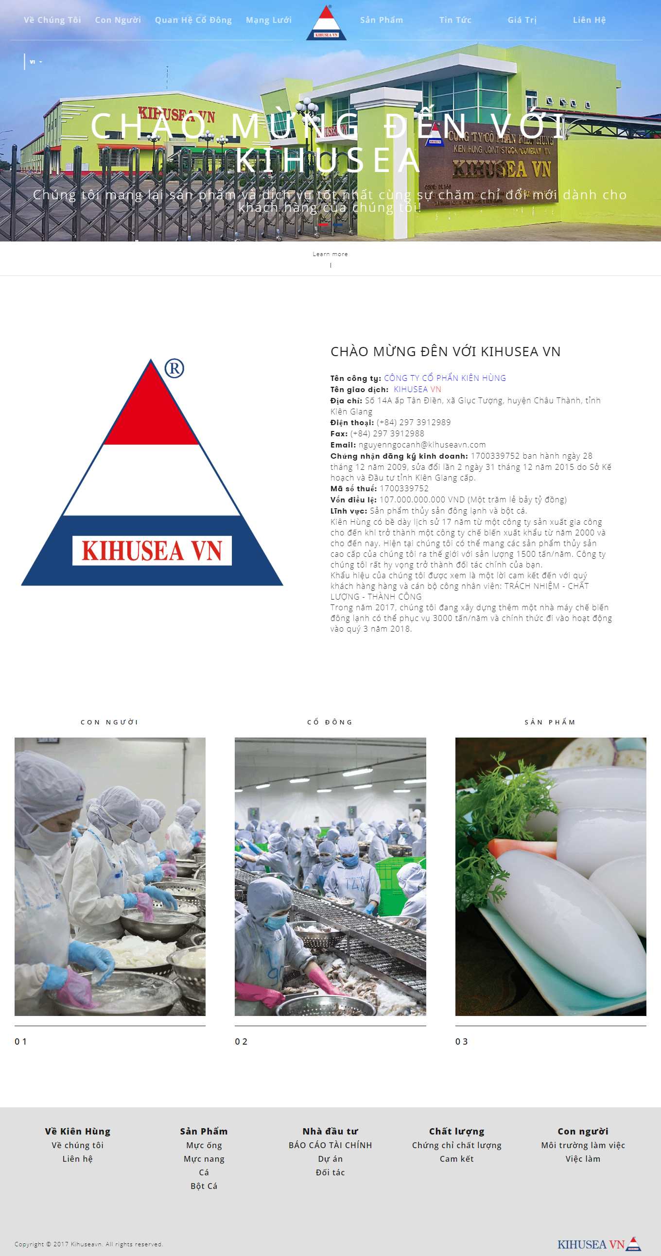 [giangghe] Thiết kế Website Web hải sản - kihuseavncom