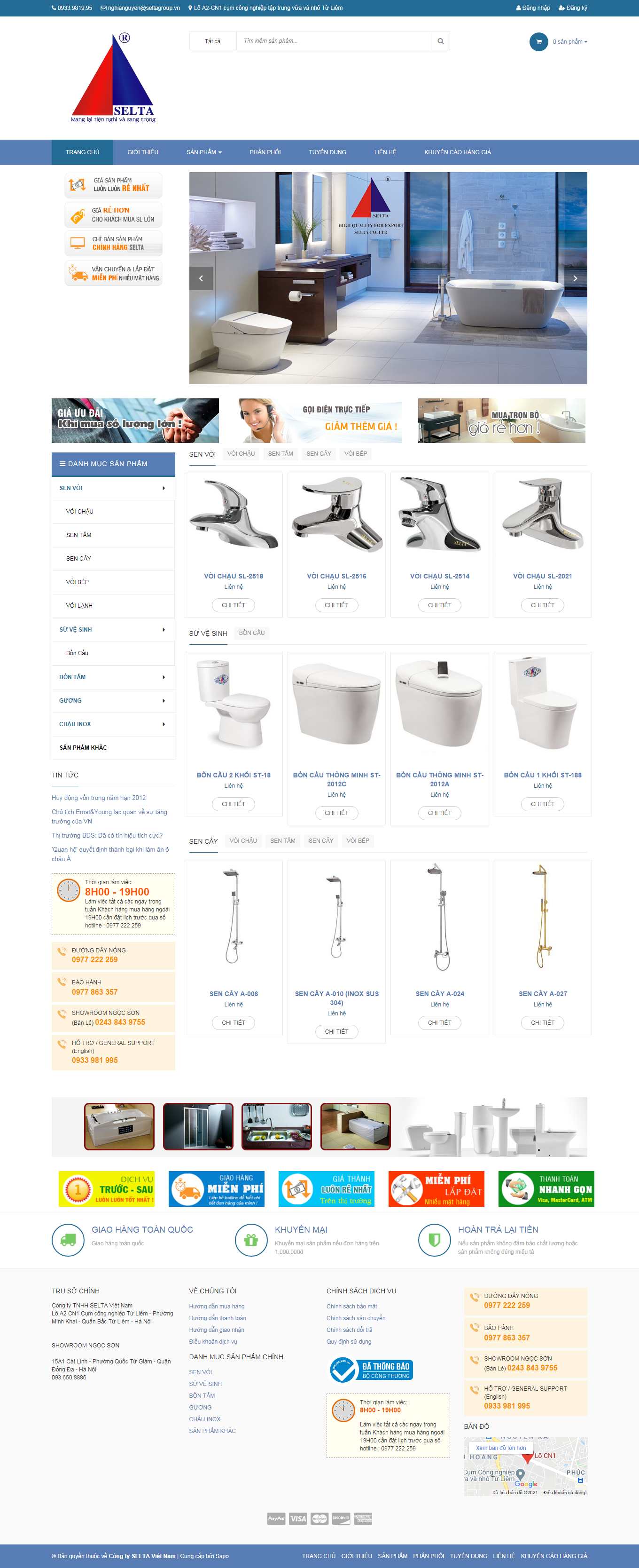 [dahaco] Thiết kế Website Web bán sen vòi - seltagroupvn