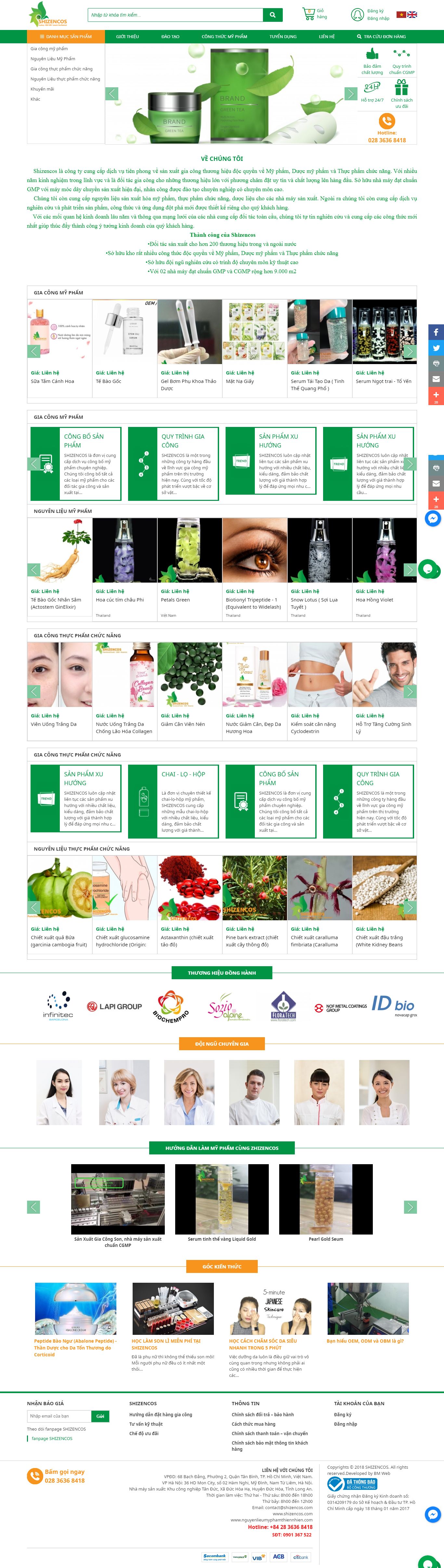 [myphamnhat] Thiết kế Website Web mỹ phẩm - shizencoscom