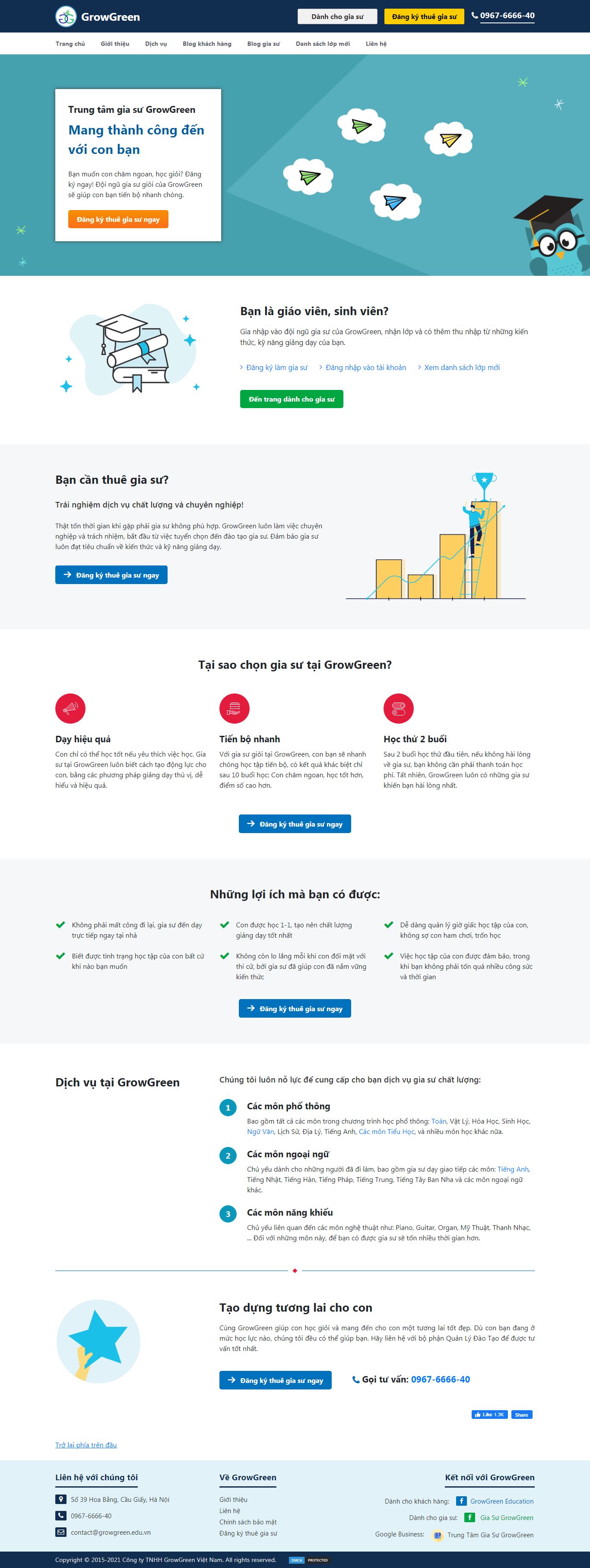 [giasuminhtam] Thiết kế Website Web gia sư - wwwgrowgreeneduvn