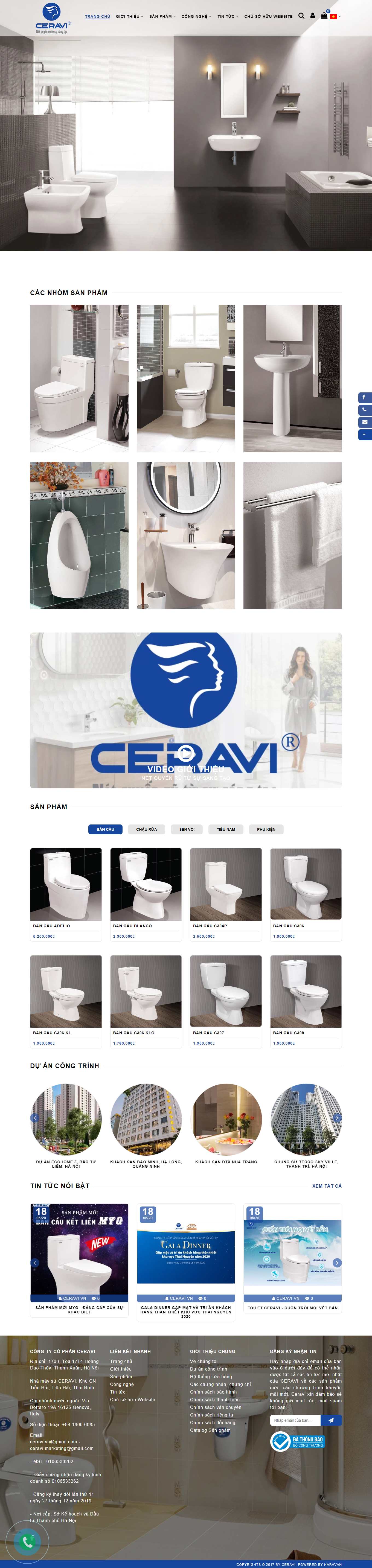 [dahaco] Thiết kế Website Web bán sen vòi - ceravivn