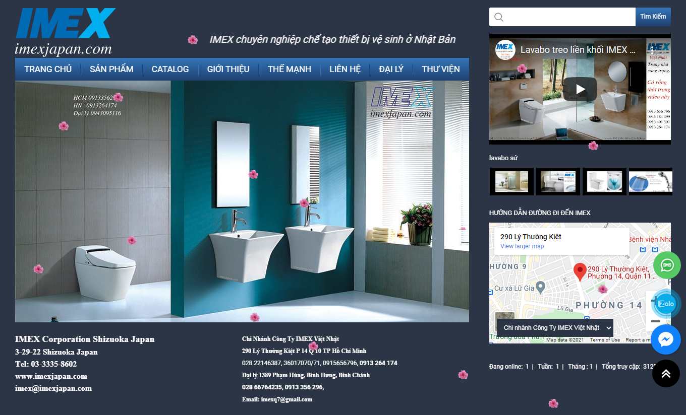 [dahaco] Thiết kế Website Web bán sen vòi - imexjapancom