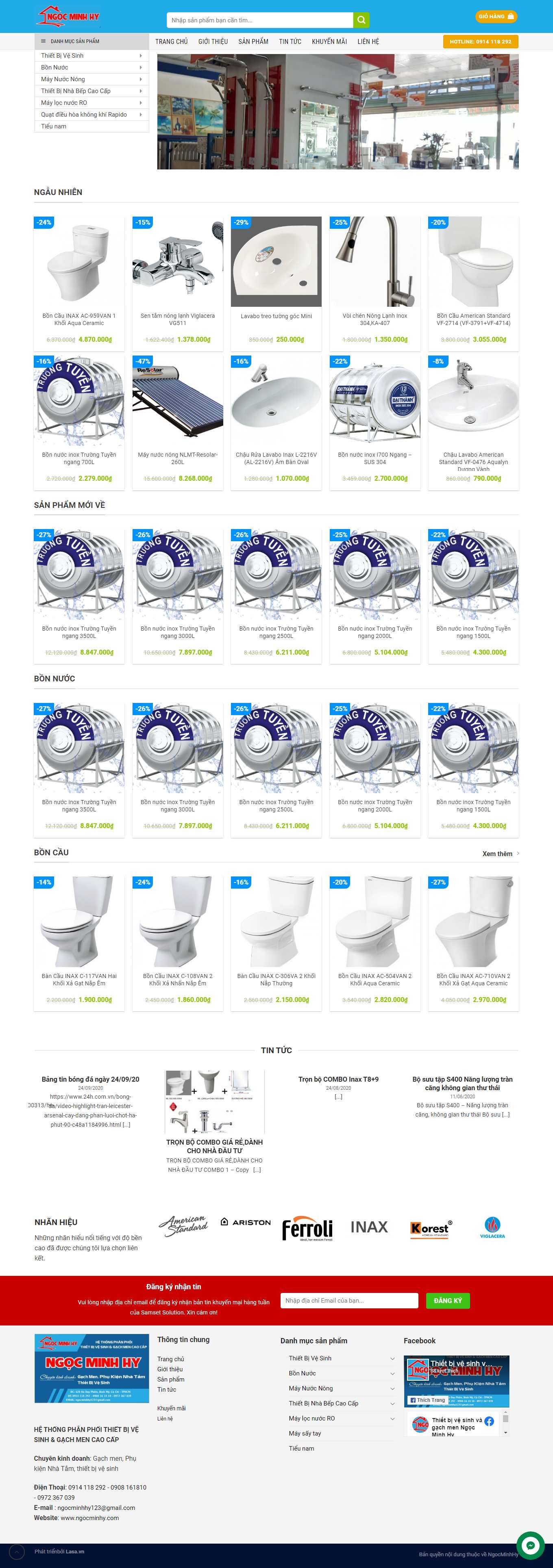 [dahaco] Thiết kế Website Web bán sen vòi - ngocminhhycom