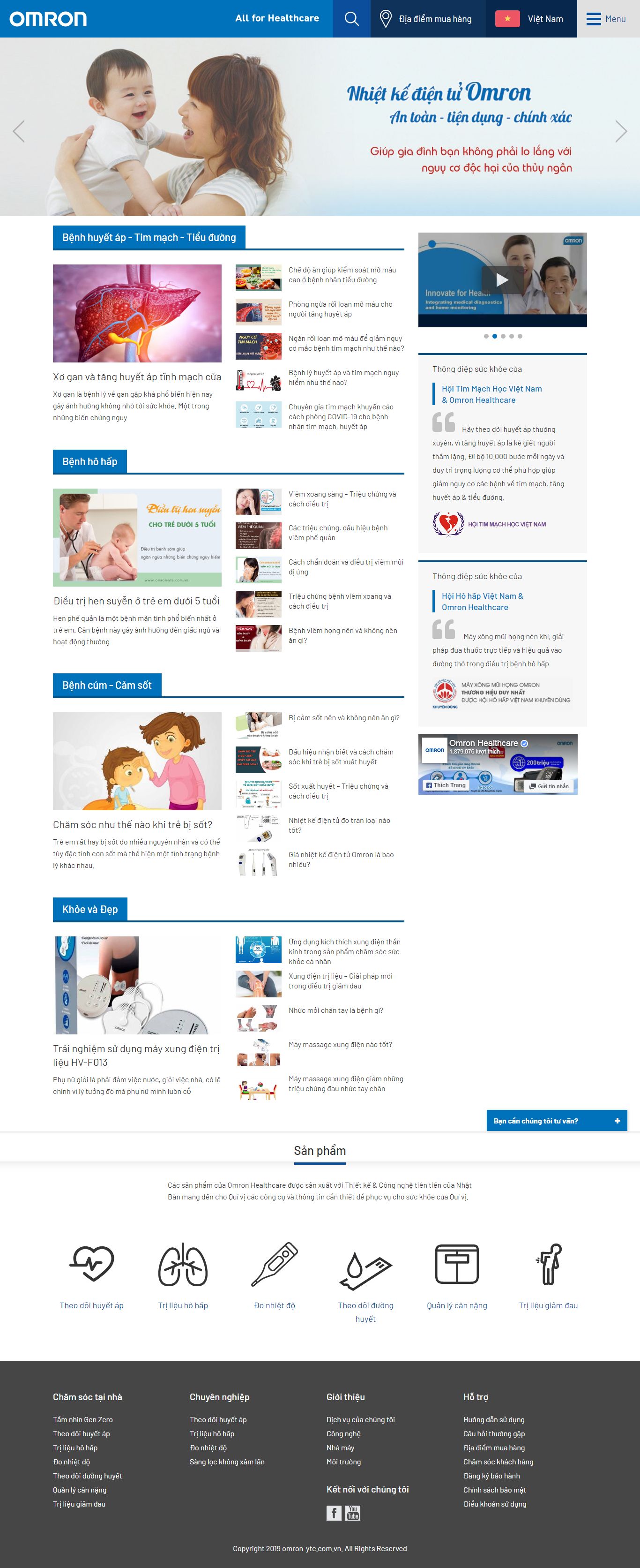 [moh] Thiết kế Website Web y tế - omron-ytecomvn