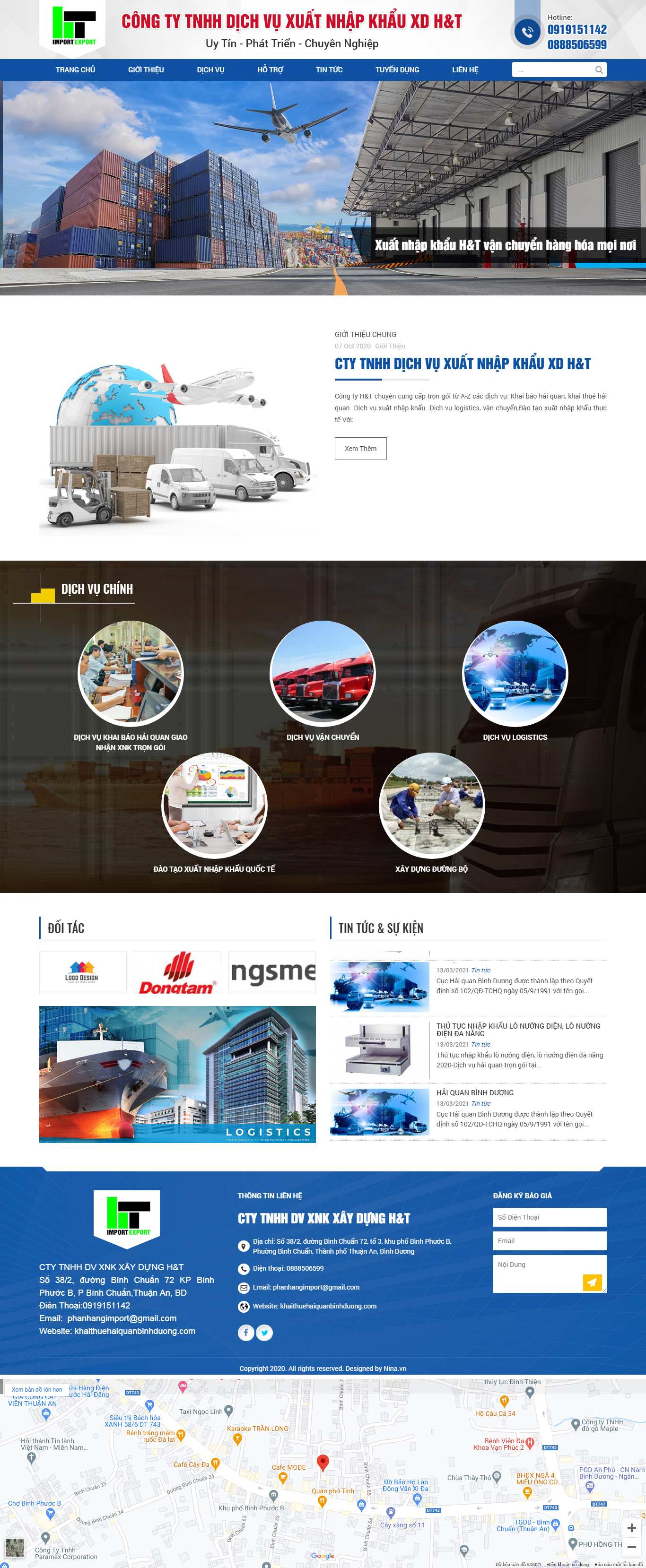 [nhapkhautrungquoc] Thiết kế Website Web xuất nhập khẩu - khaithuehaiquanbinhduongcom