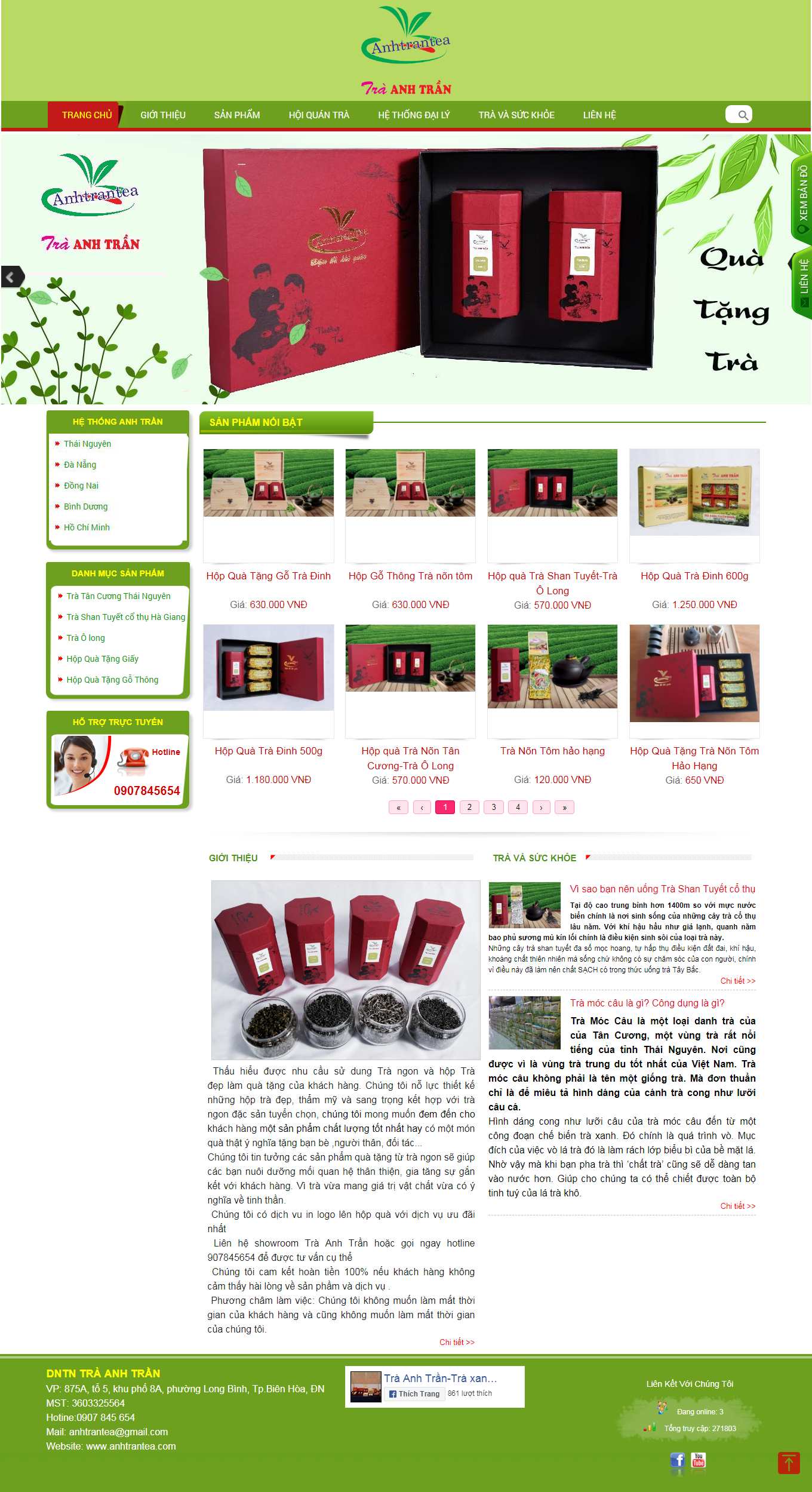 [dotea] Thiết kế Website Web bán chè - anhtranteacom