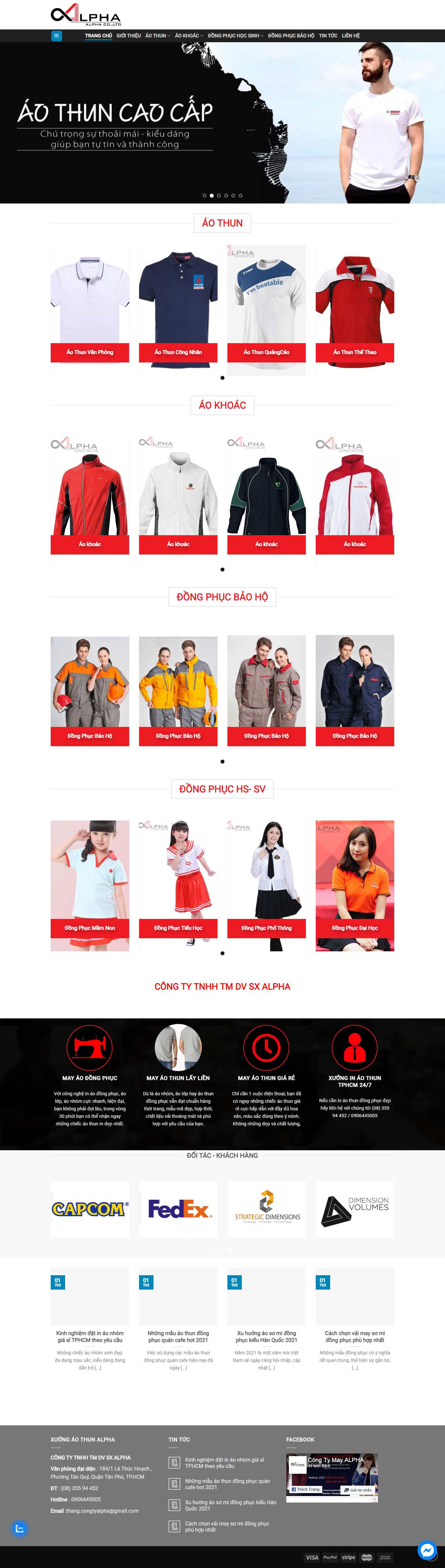 [printstyle] Thiết kế Website Web may áo thun - mayalphacom