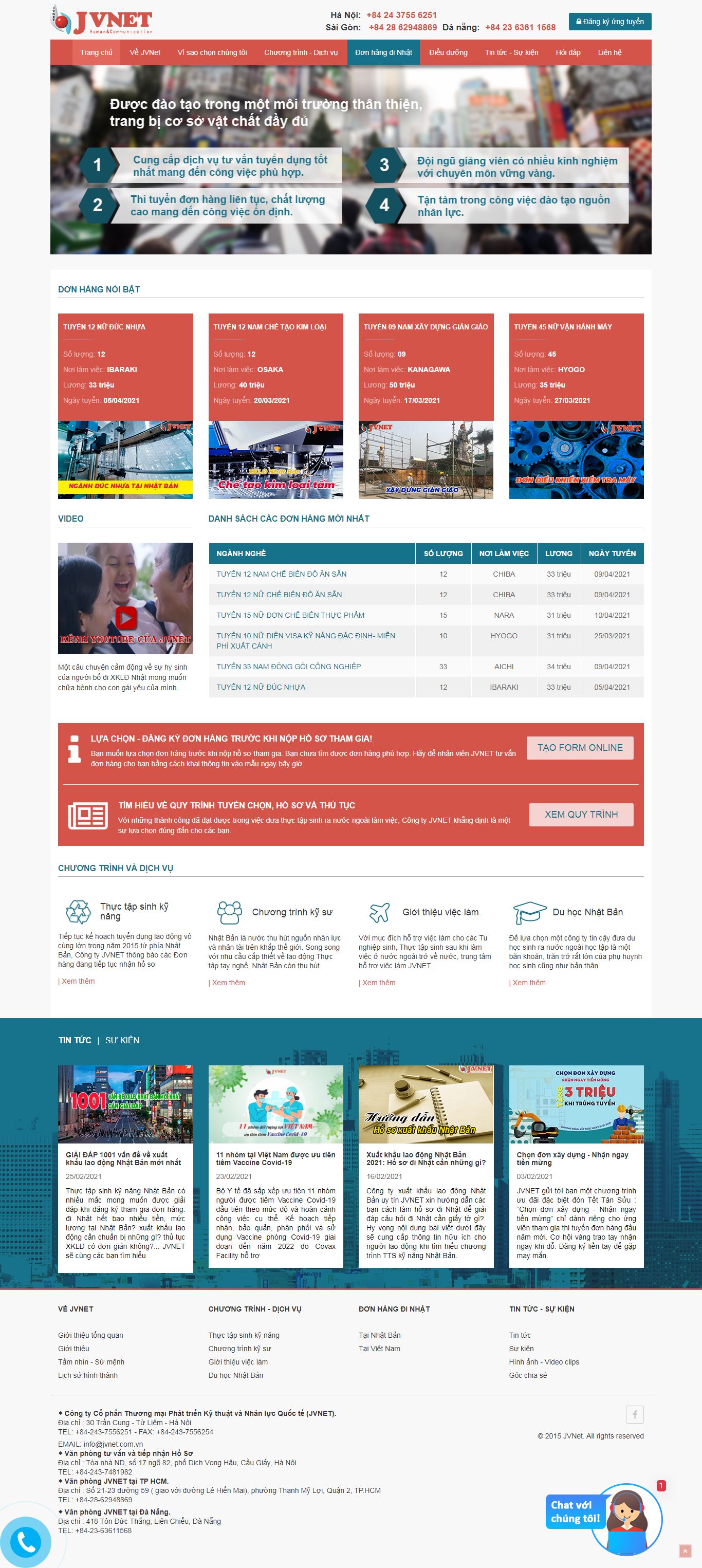 [dichvulaodongthoidai] Thiết kế Website Web việc làm - jvnetvn