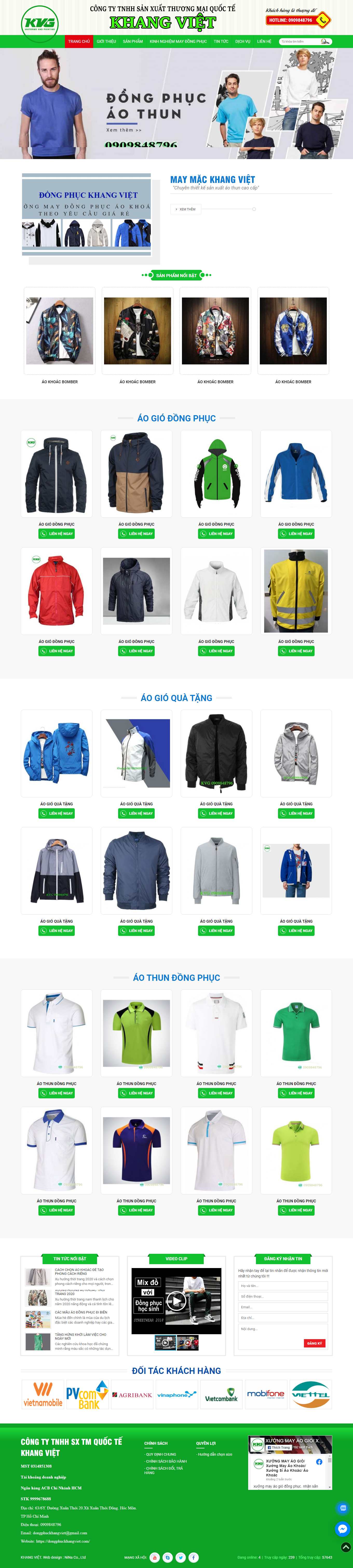 [printstyle] Thiết kế Website Web may áo thun - dongphuckhangvietcom