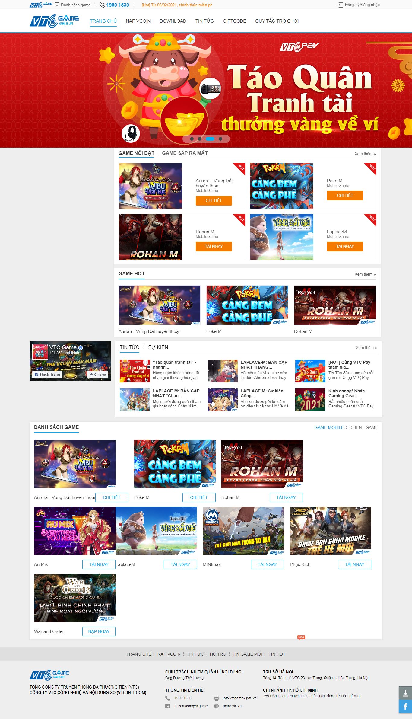 [minecraft] Thiết kế Website Web game - wwwvtcgamevn