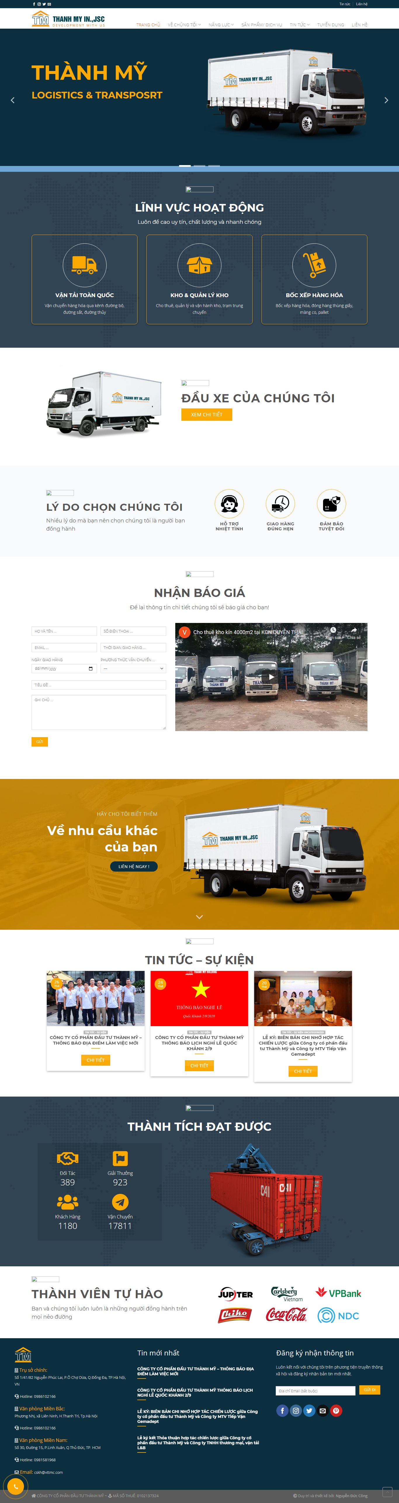 [sunhouse] Thiết kế Website Web đồ gia dụng - vantaithanhmycomvn