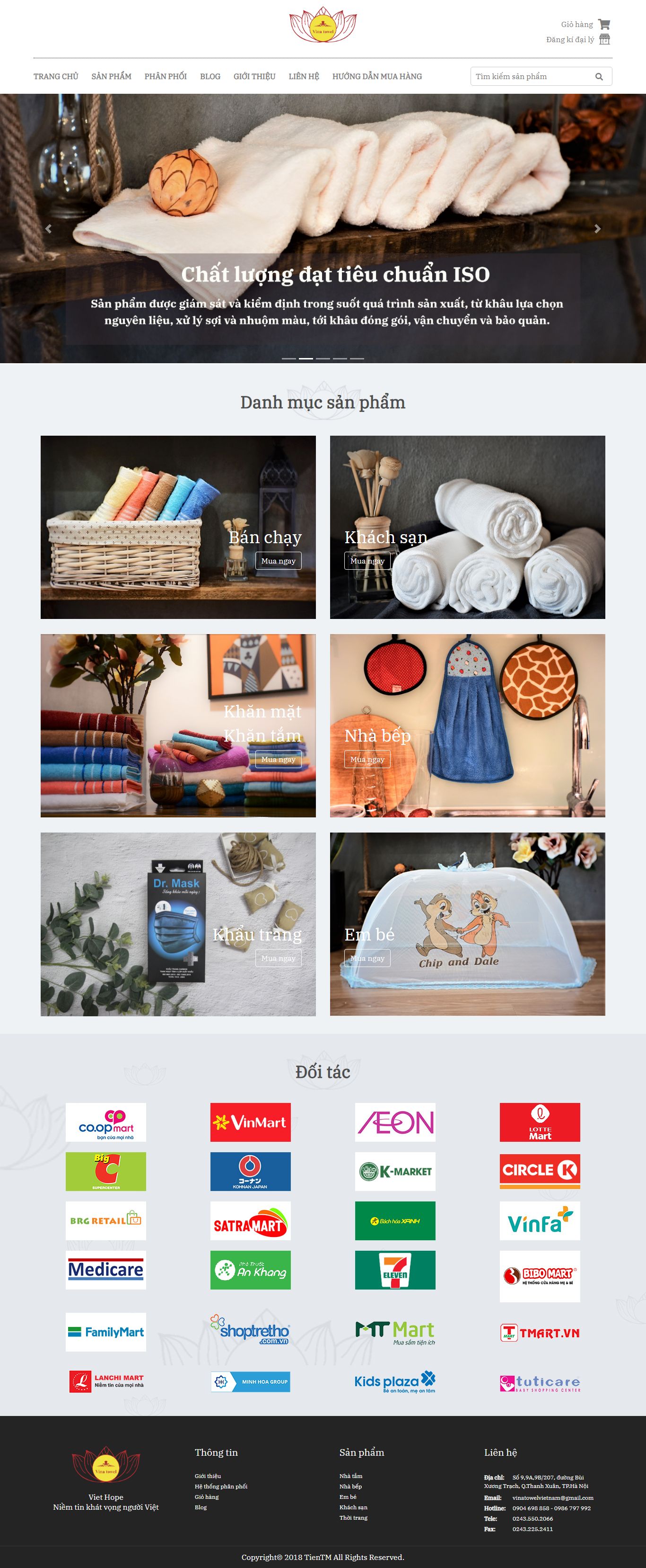 [sunhouse] Thiết kế Website Web đồ gia dụng - vinatowelvn