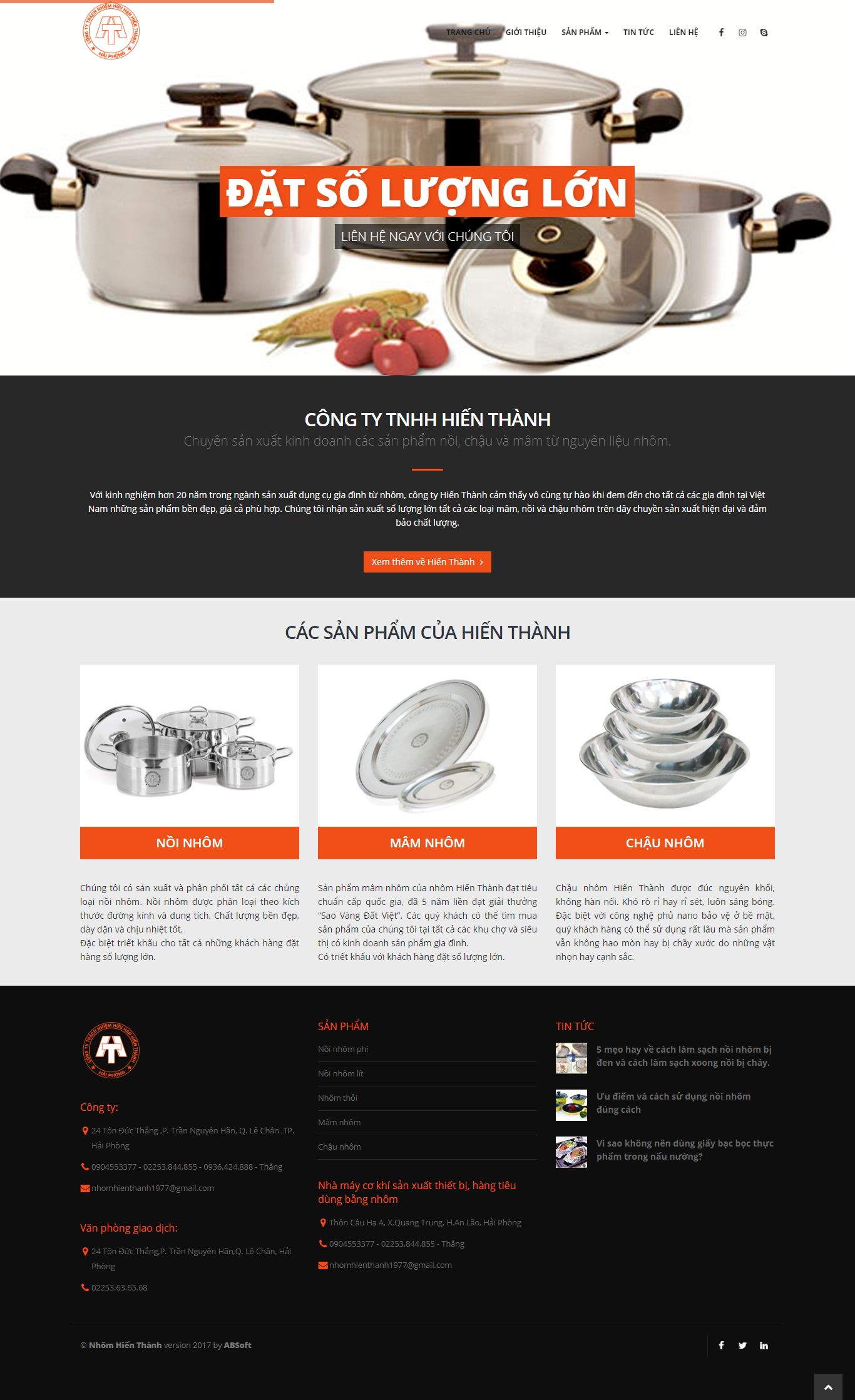 [dtpvietnam] Thiết kế Website Web cơ khí - nhomhienthanhcom