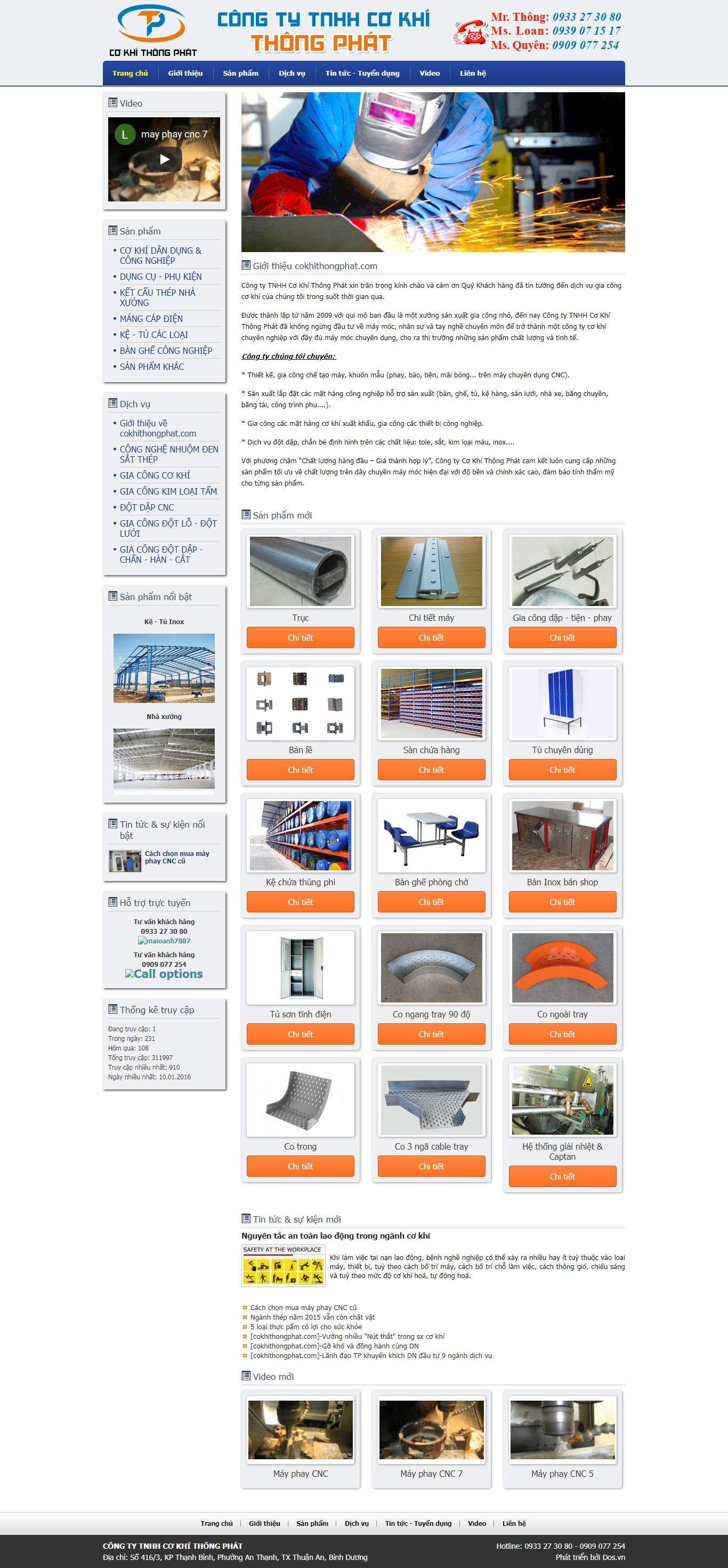 [dtpvietnam] Thiết kế Website Web cơ khí - cokhithongphatcom