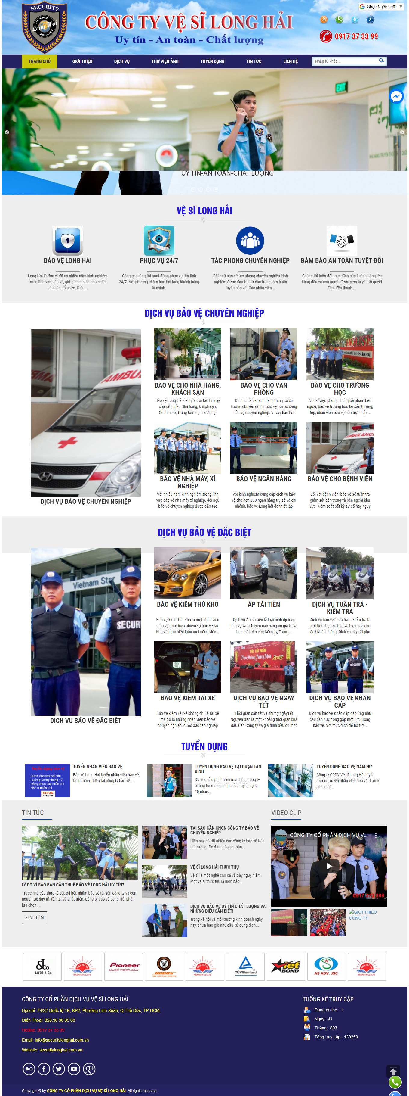 [thangloisecurity] Thiết kế Website Web dịch vụ bảo vệ - securitylonghaicomvn