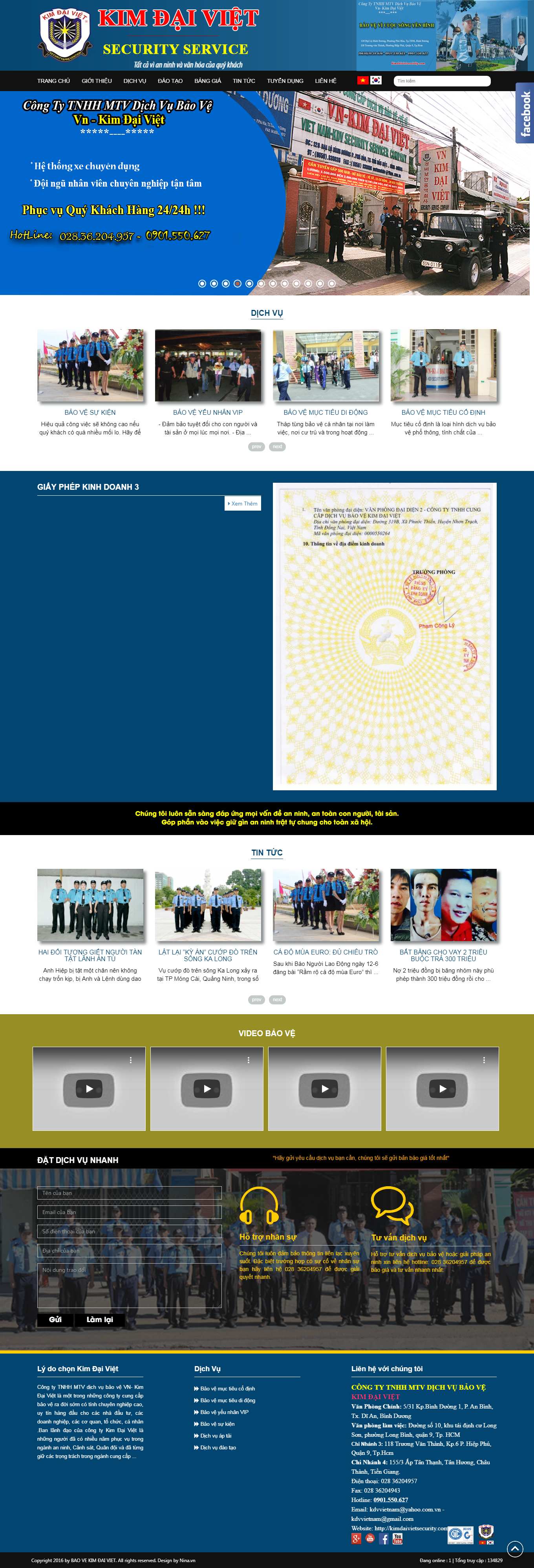 [thangloisecurity] Thiết kế Website Web dịch vụ bảo vệ - kimdaivietsecuritycom