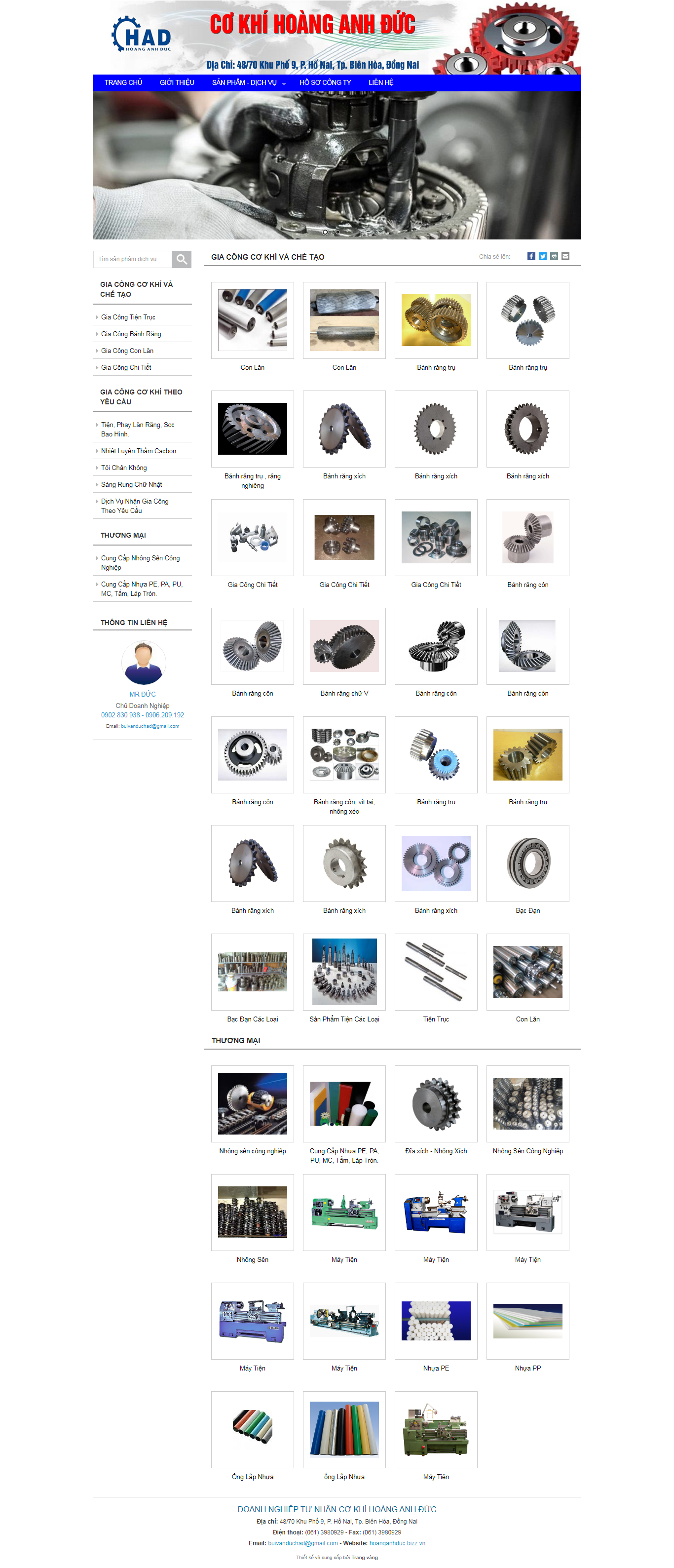 [dtpvietnam] Thiết kế Website Web cơ khí - hoanganhducbizzvn