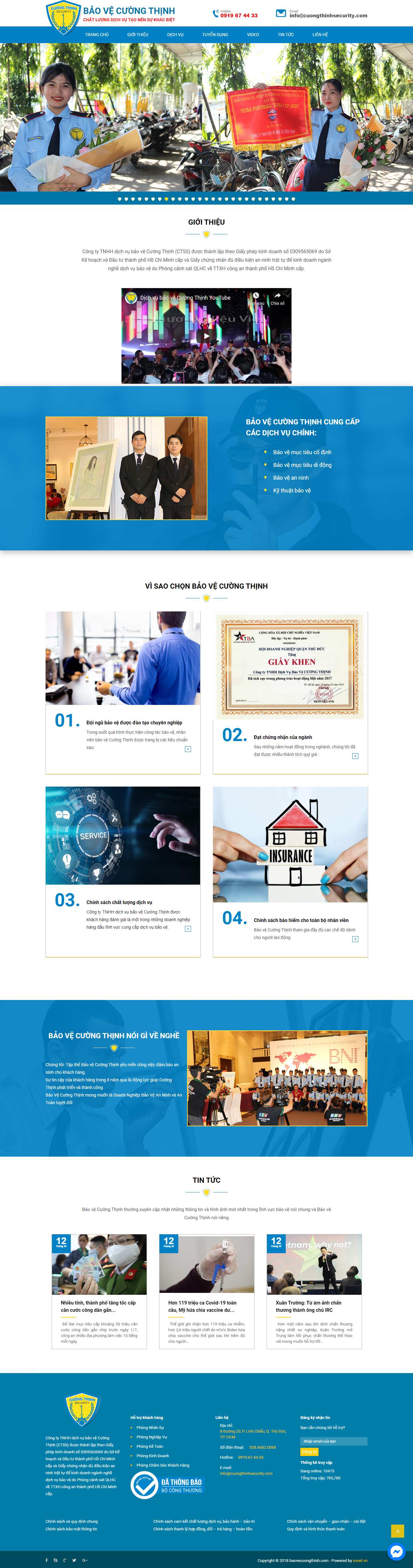 [thangloisecurity] Thiết kế Website Web dịch vụ bảo vệ - baovecuongthinhcom