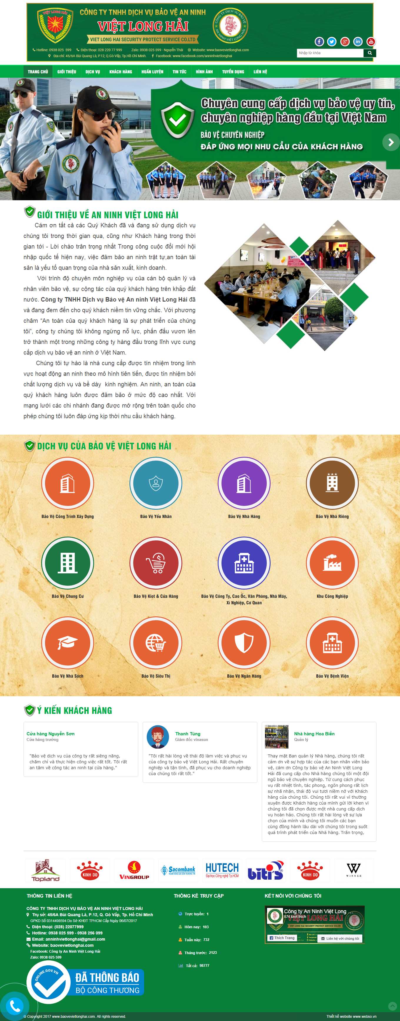 [thangloisecurity] Thiết kế Website Web dịch vụ bảo vệ - baovevietlonghaicom