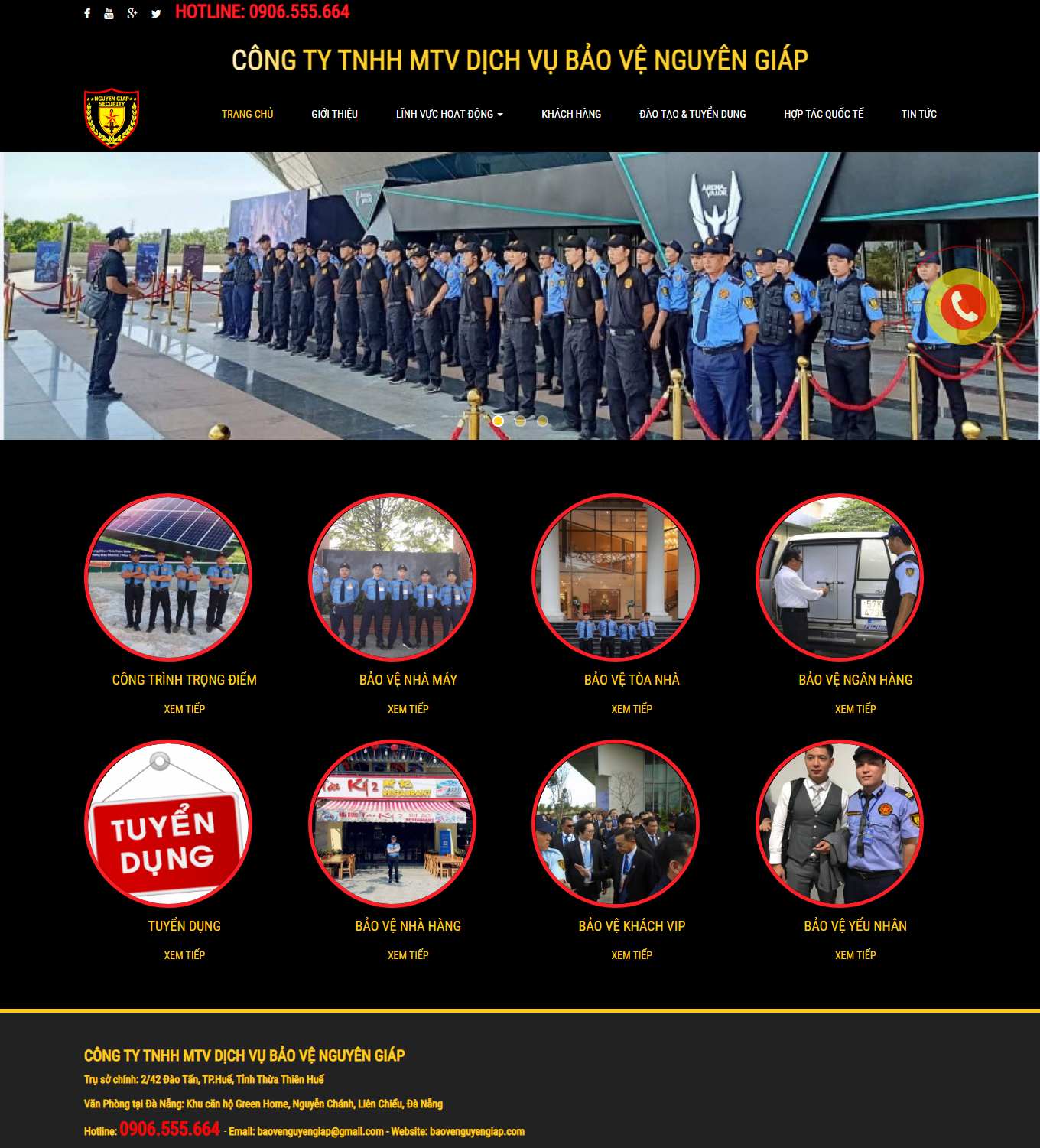 [thangloisecurity] Thiết kế Website Web dịch vụ bảo vệ - baovenguyengiapcom
