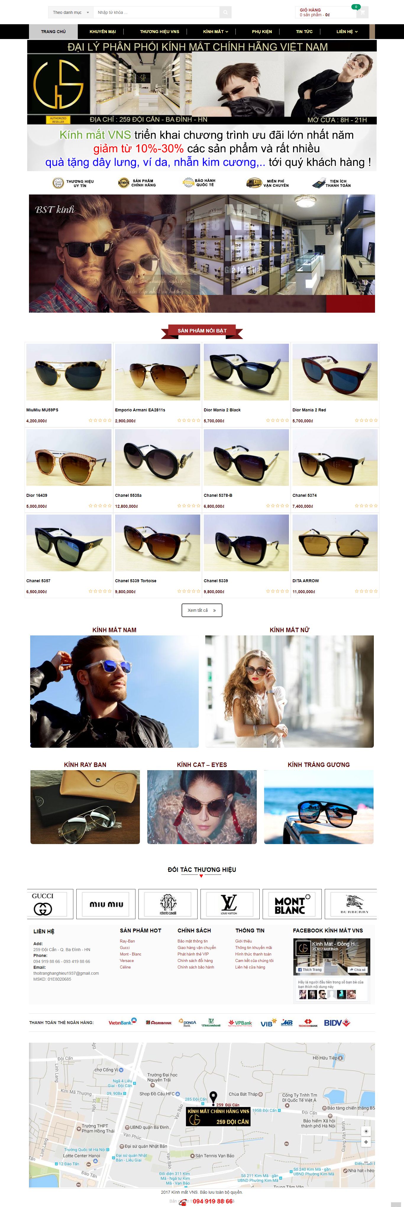 [matviet] Thiết kế Website Web kính mắt - kinhmatvnsvn
