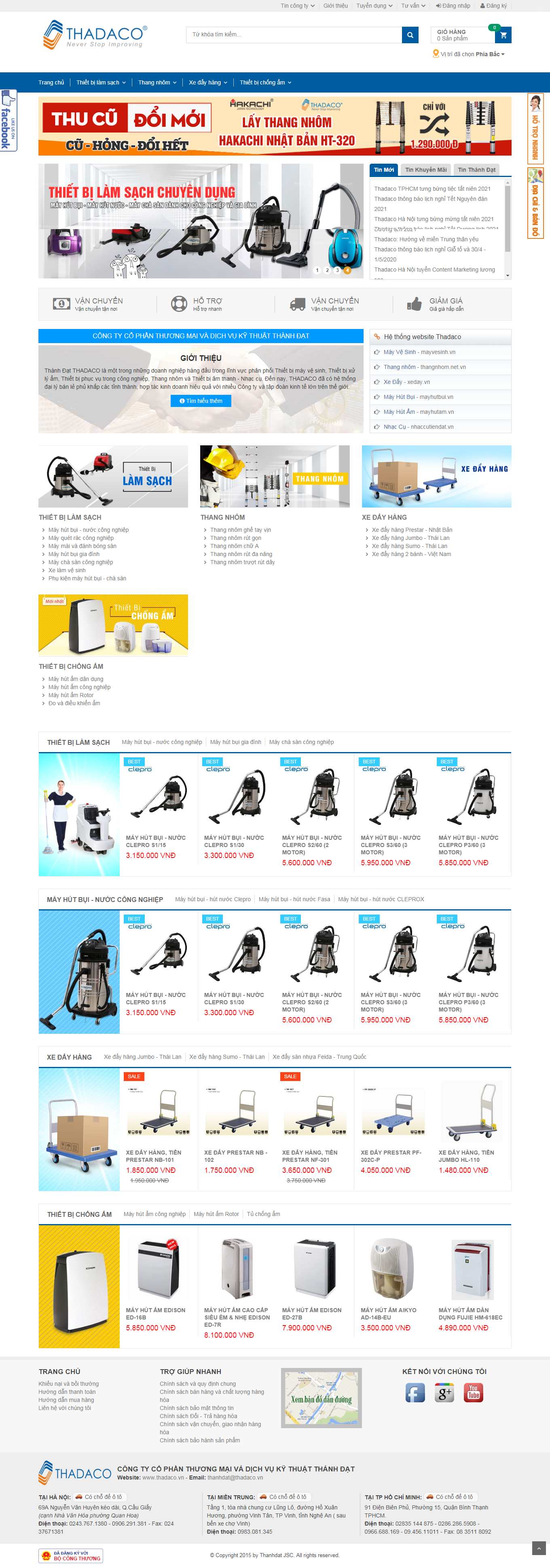 [vesinhcongnghiephoanmy] Thiết kế Website Web dịch vụ vệ sinh công nghiệp - thadacovn