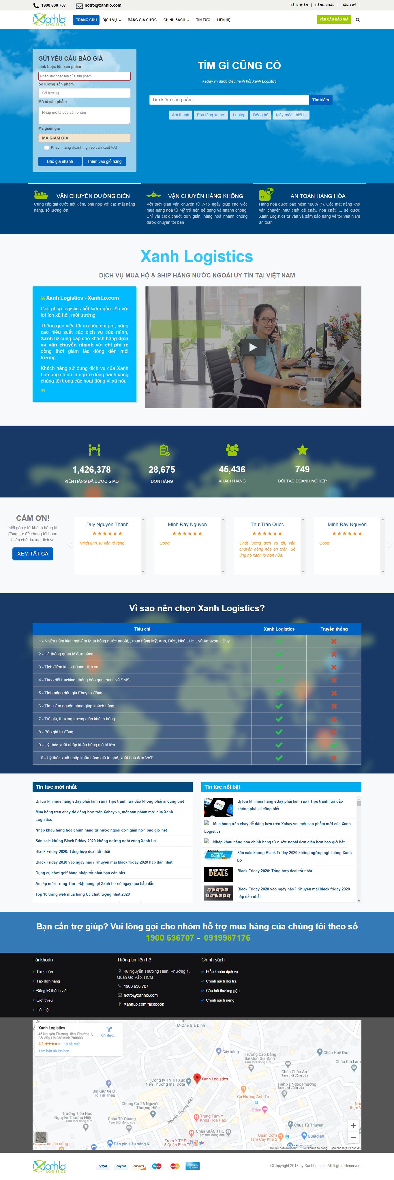 [xanhlo] Thiết kế Website Web order hàng hóa - xanhlocom