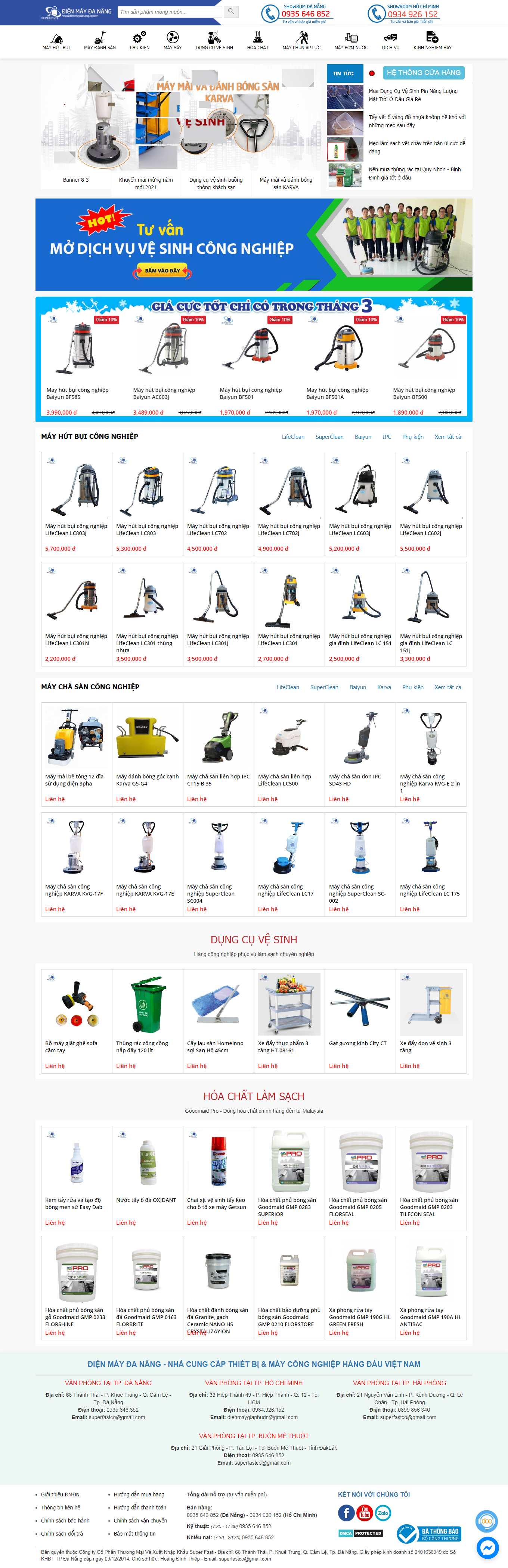 [vesinhcongnghiephoanmy] Thiết kế Website Web dịch vụ vệ sinh công nghiệp - dienmaydanangcomvn