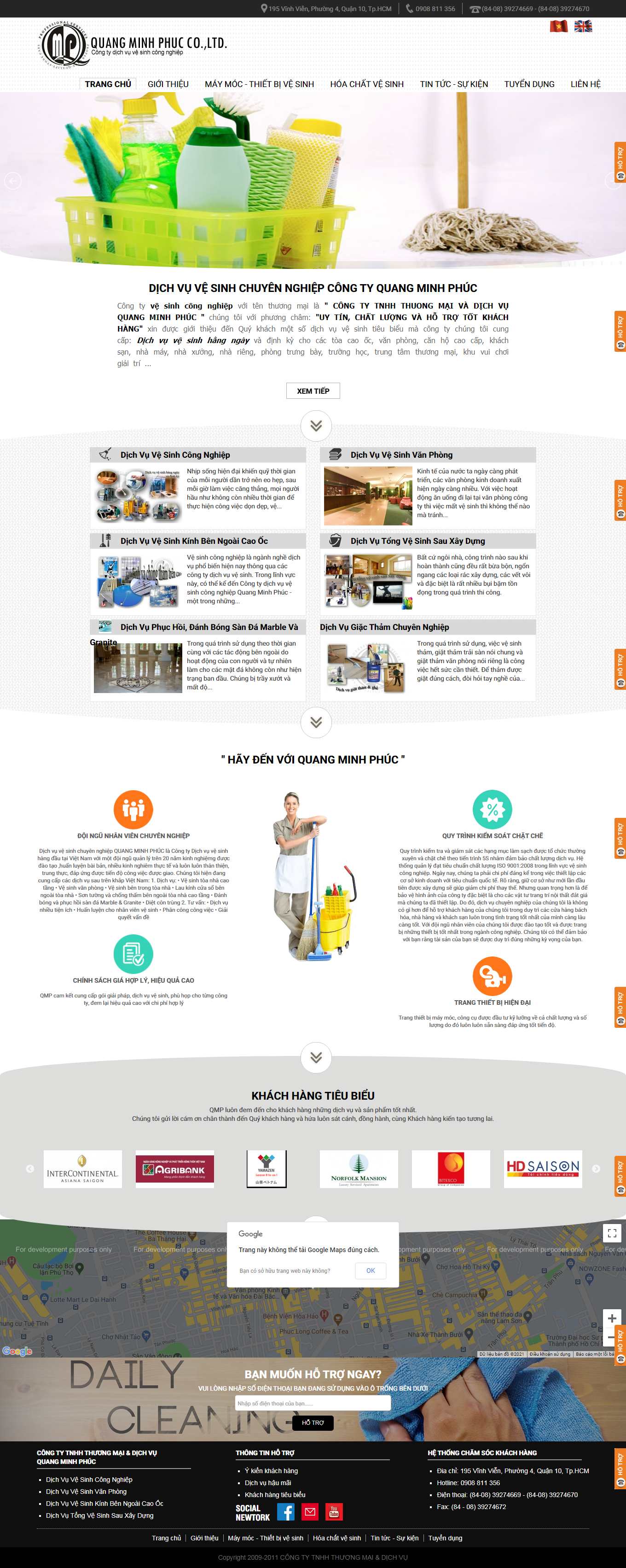 [vesinhcongnghiephoanmy] Thiết kế Website Web dịch vụ vệ sinh công nghiệp - qmpprocom