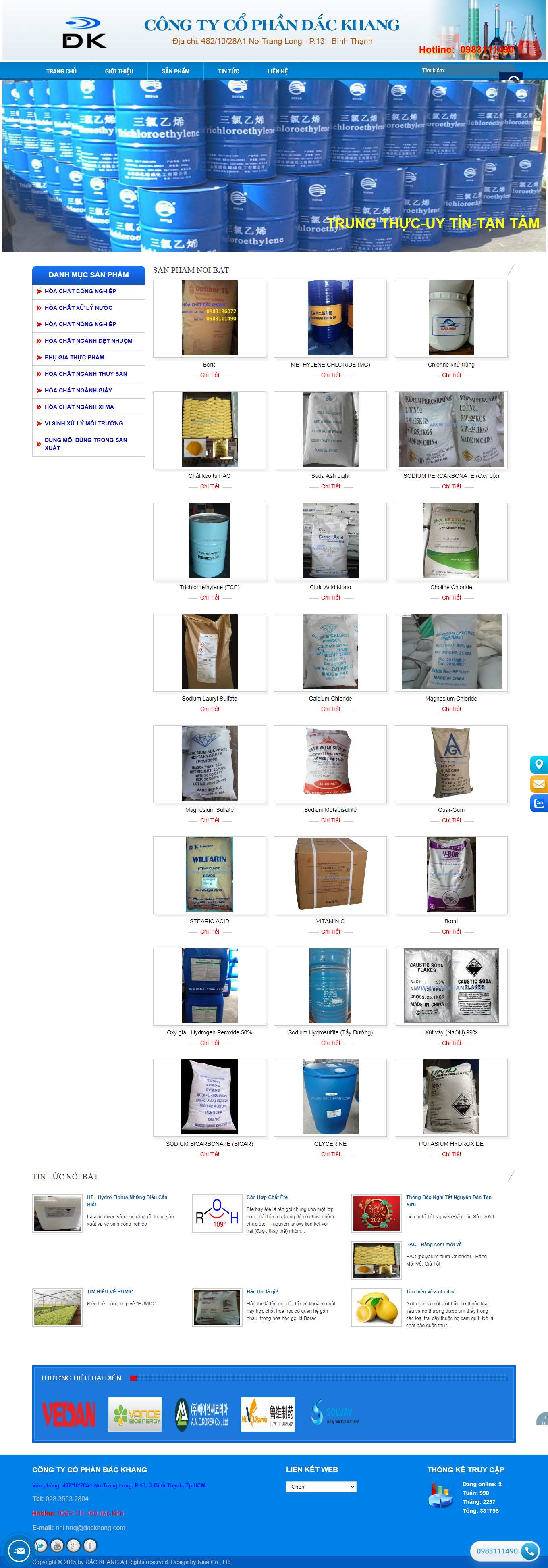 [hoachatcongnghiep] Thiết kế Website Web Hóa Chất Công Nghiệp - dackhangcom