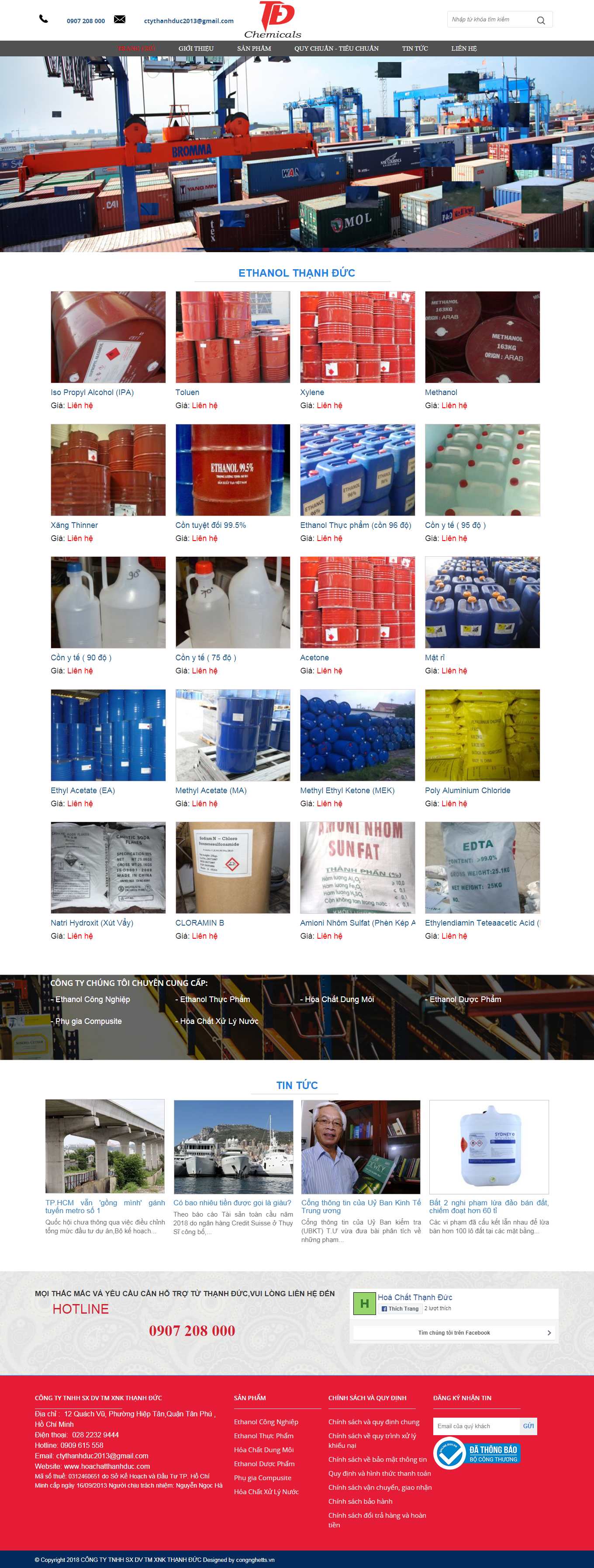 [hoachatcongnghiep] Thiết kế Website Web Hóa Chất Công Nghiệp - hoachatthanhduccom