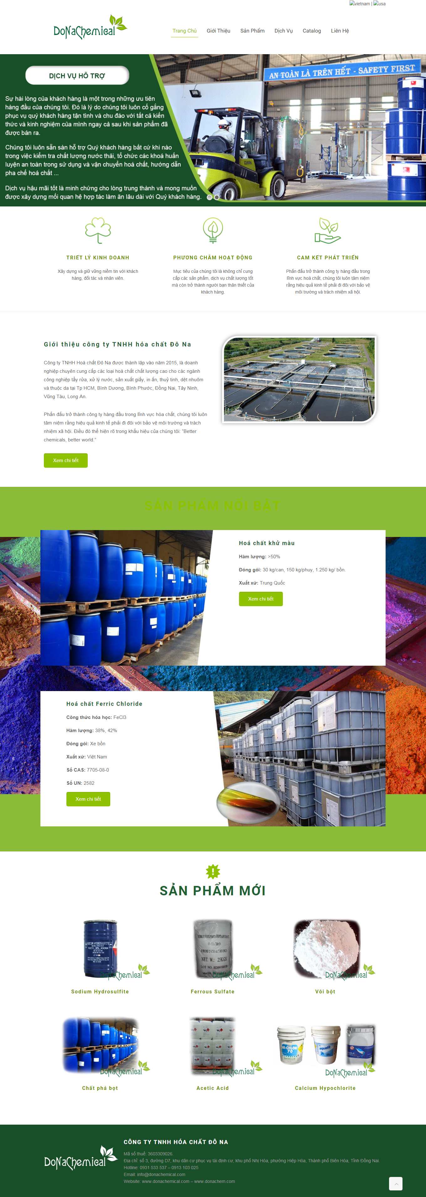 [hoachatcongnghiep] Thiết kế Website Web Hóa Chất Công Nghiệp - donachemcom