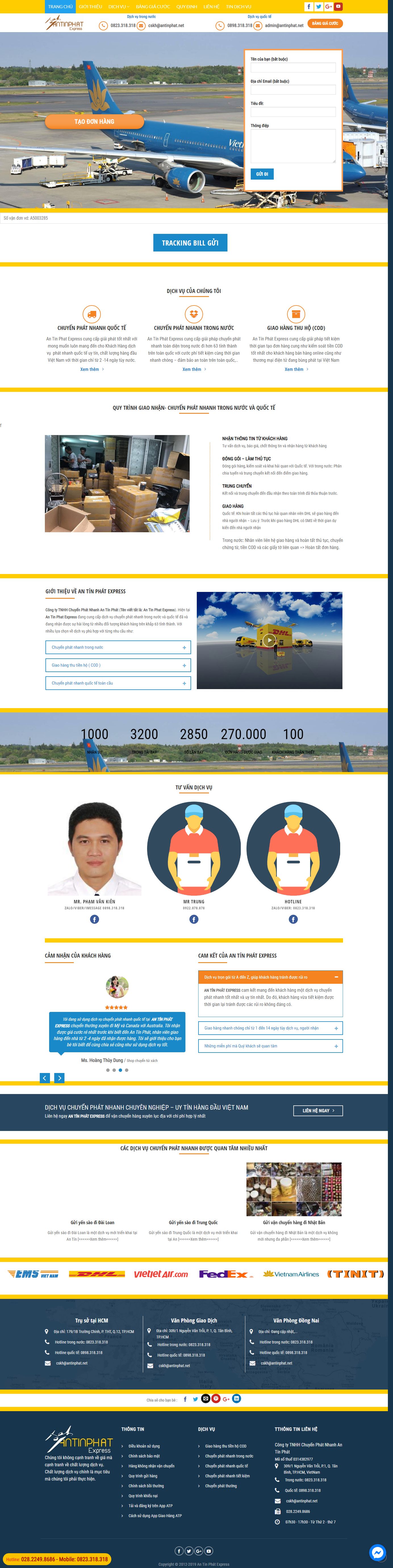 Thiết kế Website Web ship hàng - wwwantinphatvn