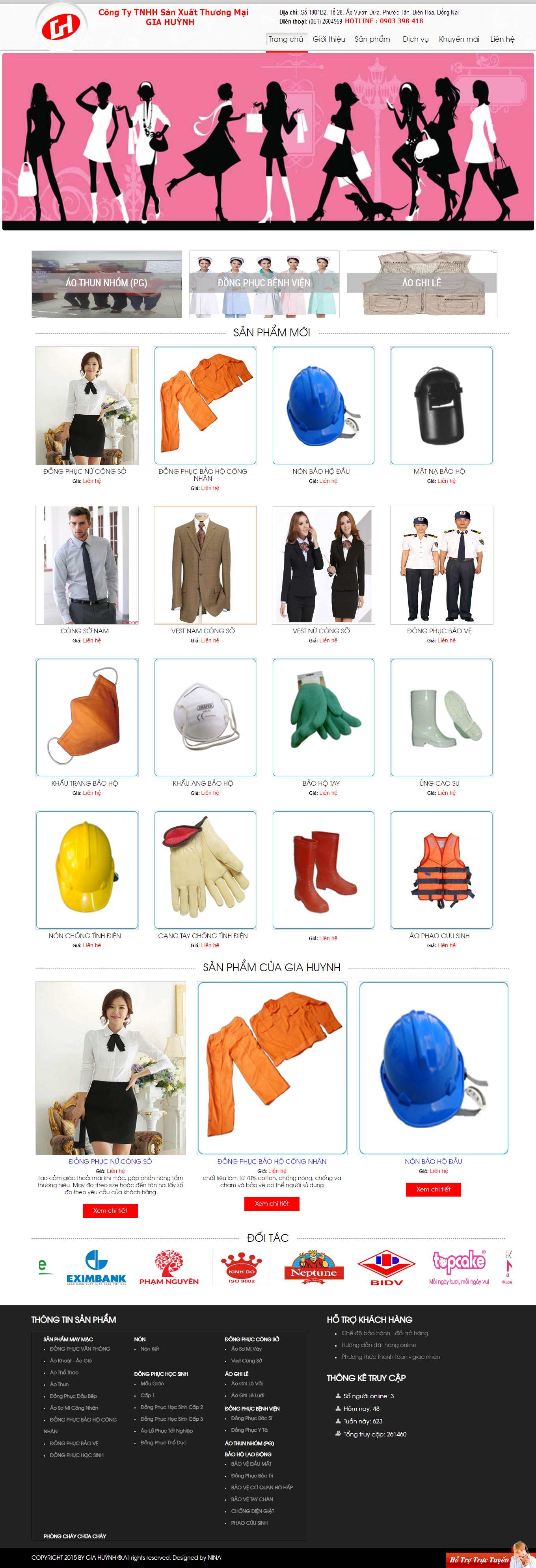 Thiết kế Website Web may mặc - maygiahuynhcom