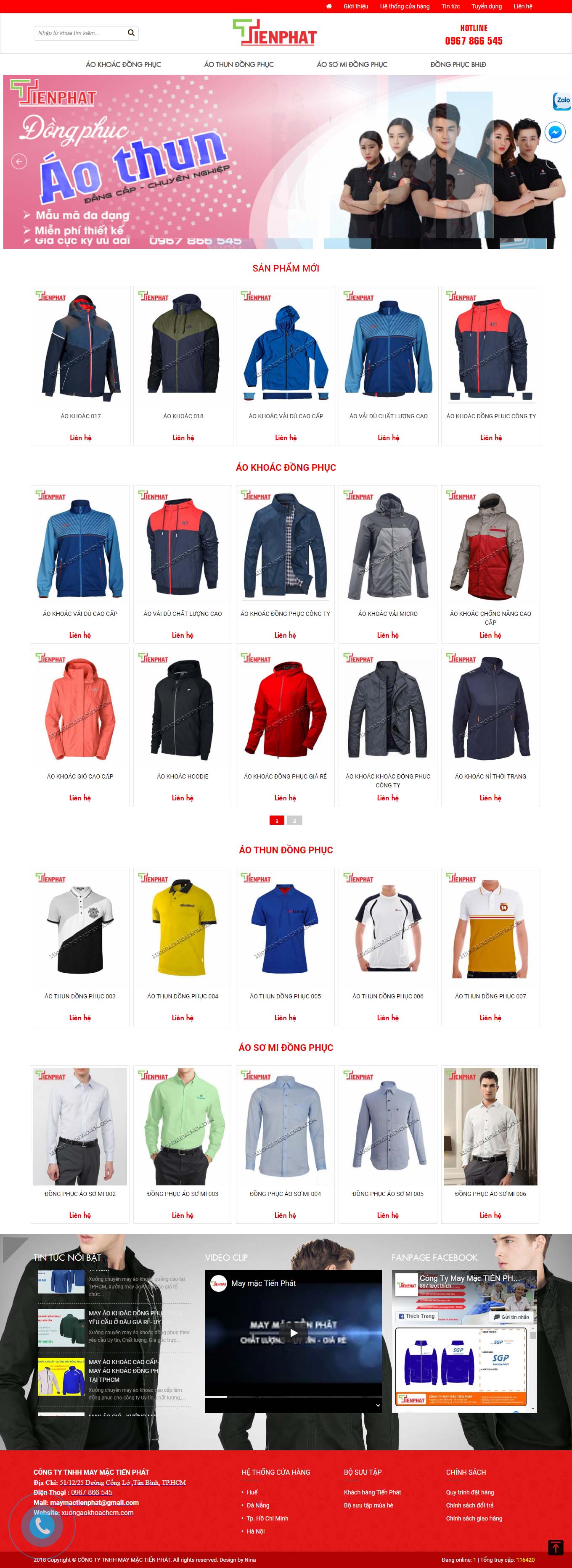 Thiết kế Website Web may mặc - xuongaokhoachcmcom