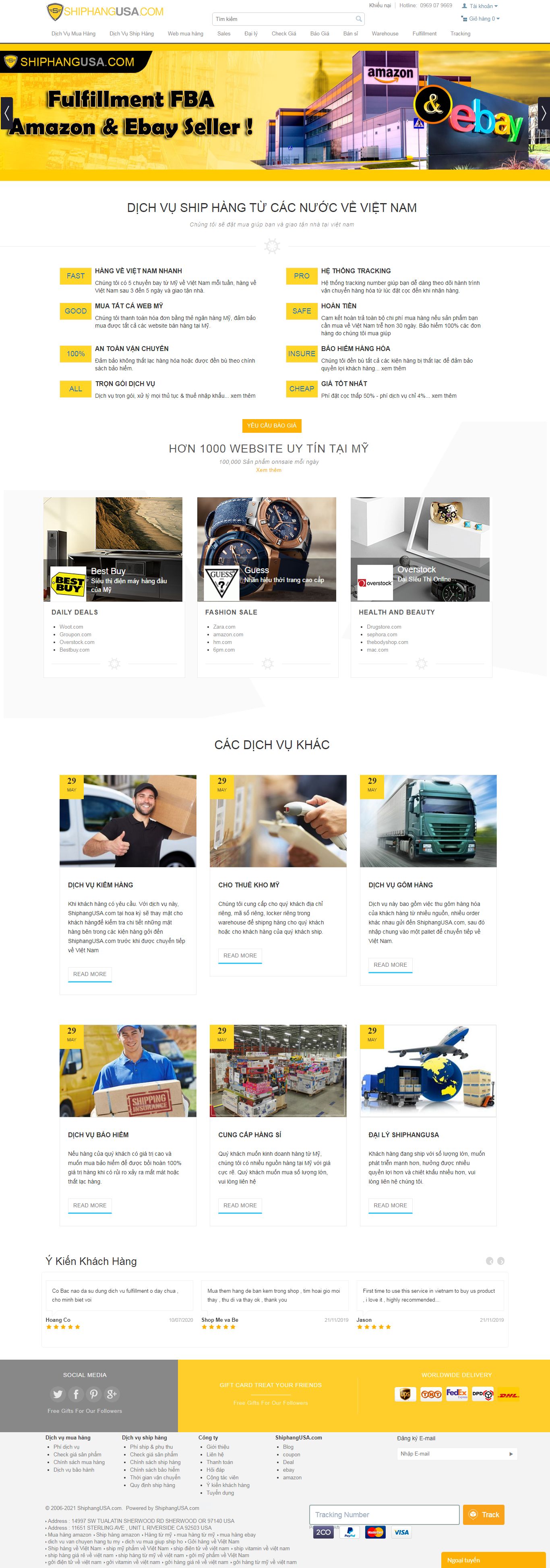 Thiết kế Website Web ship hàng - wwwshiphangusacom