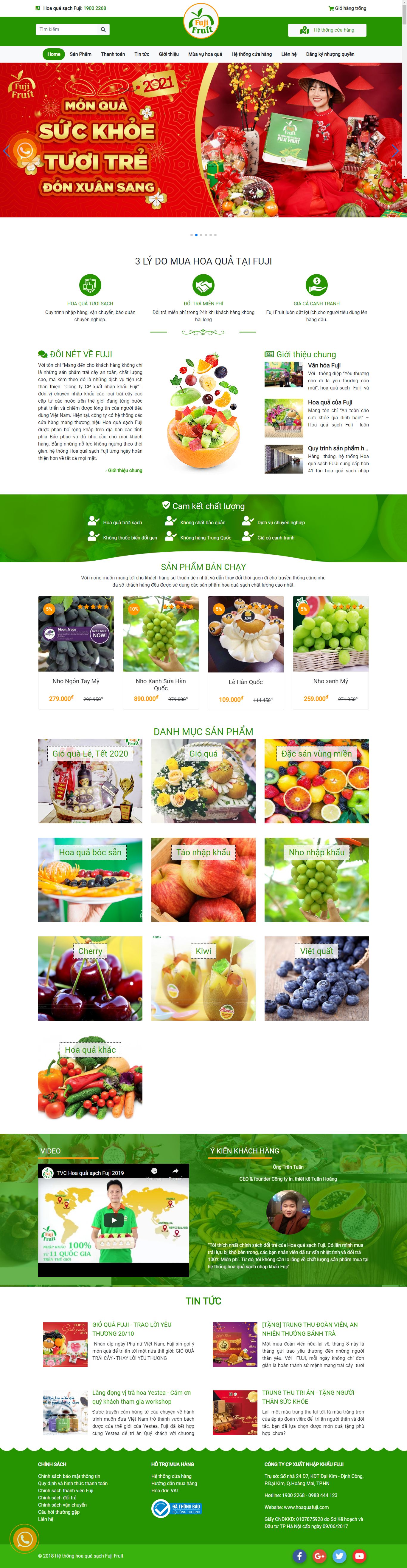 [noithatkienan] Thiết kế Website Web cửa hàng - hoaquafujicom