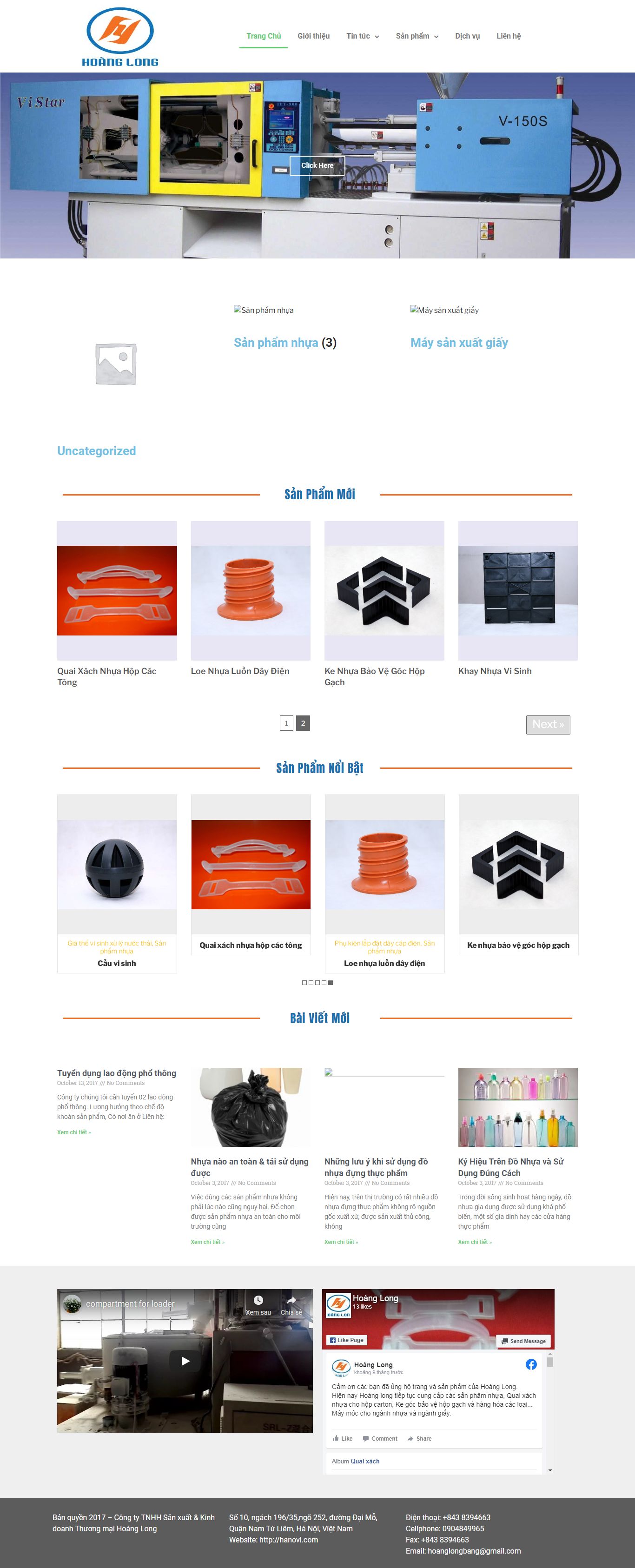 [thietbimaygiay] Thiết kế Website Web nhà máy - hanovicom